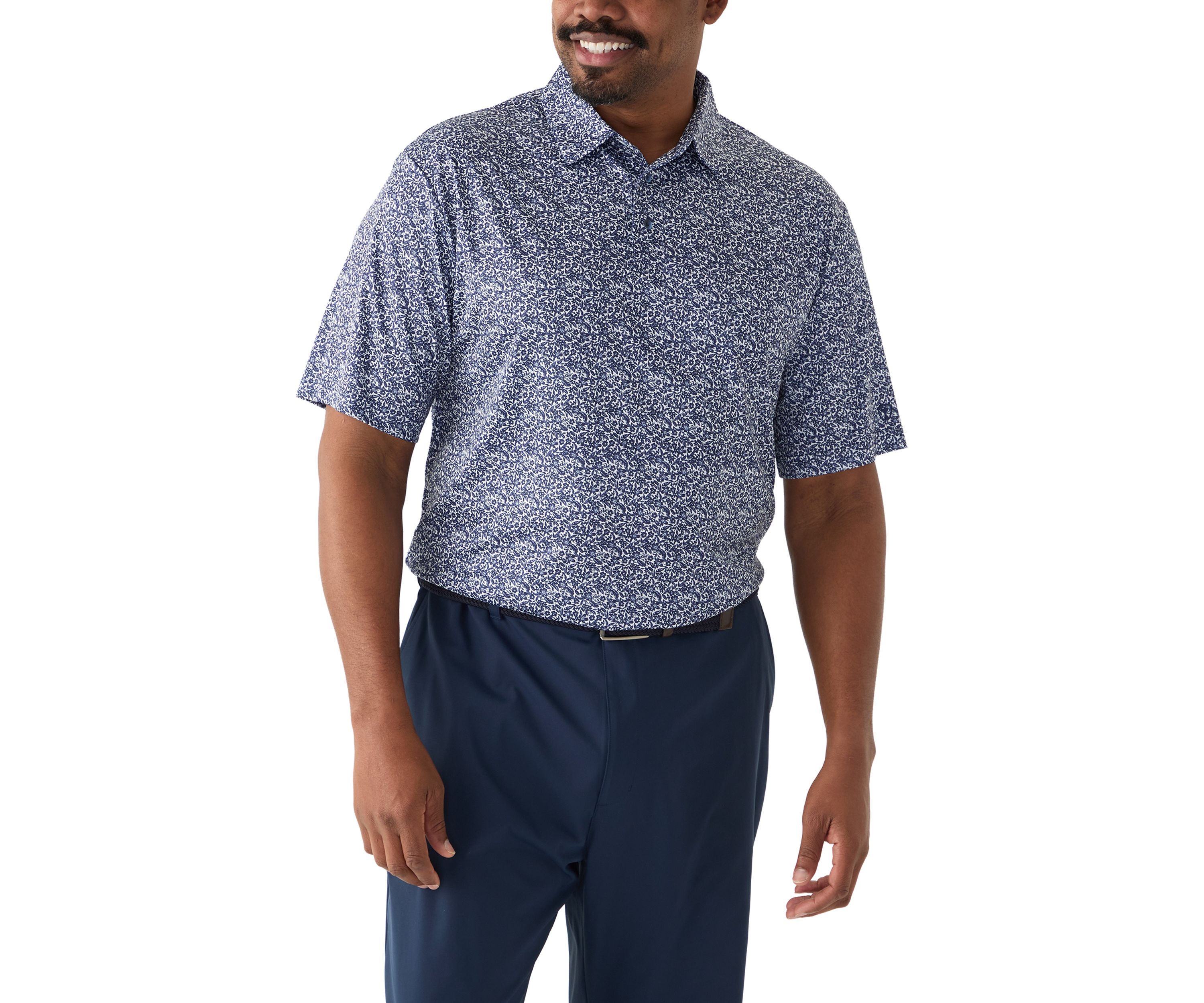 Big & Tall Short Sleeve Printed Polo Shirt 