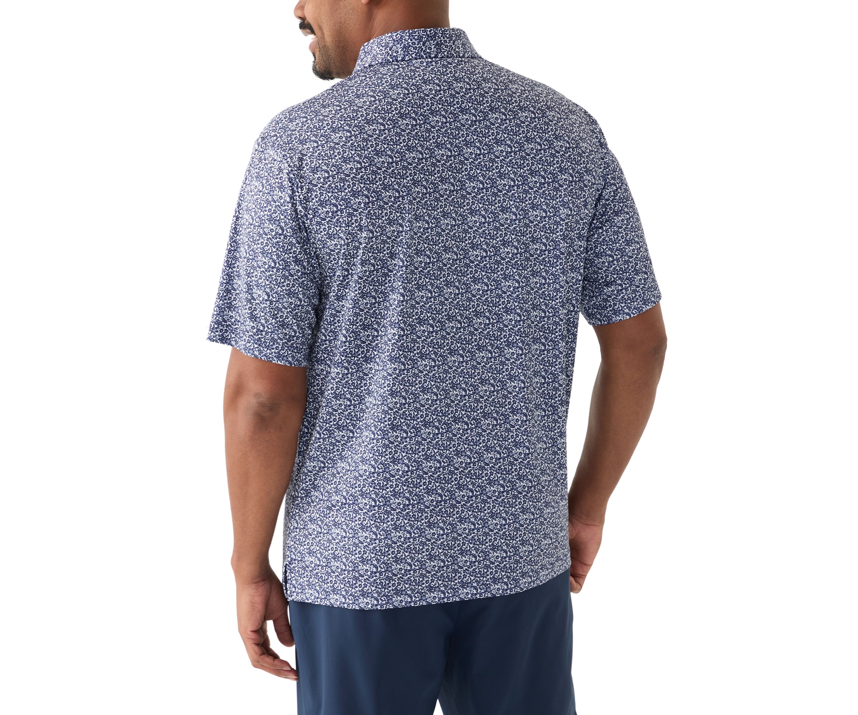 Big & Tall Short Sleeve Printed Polo Shirt 