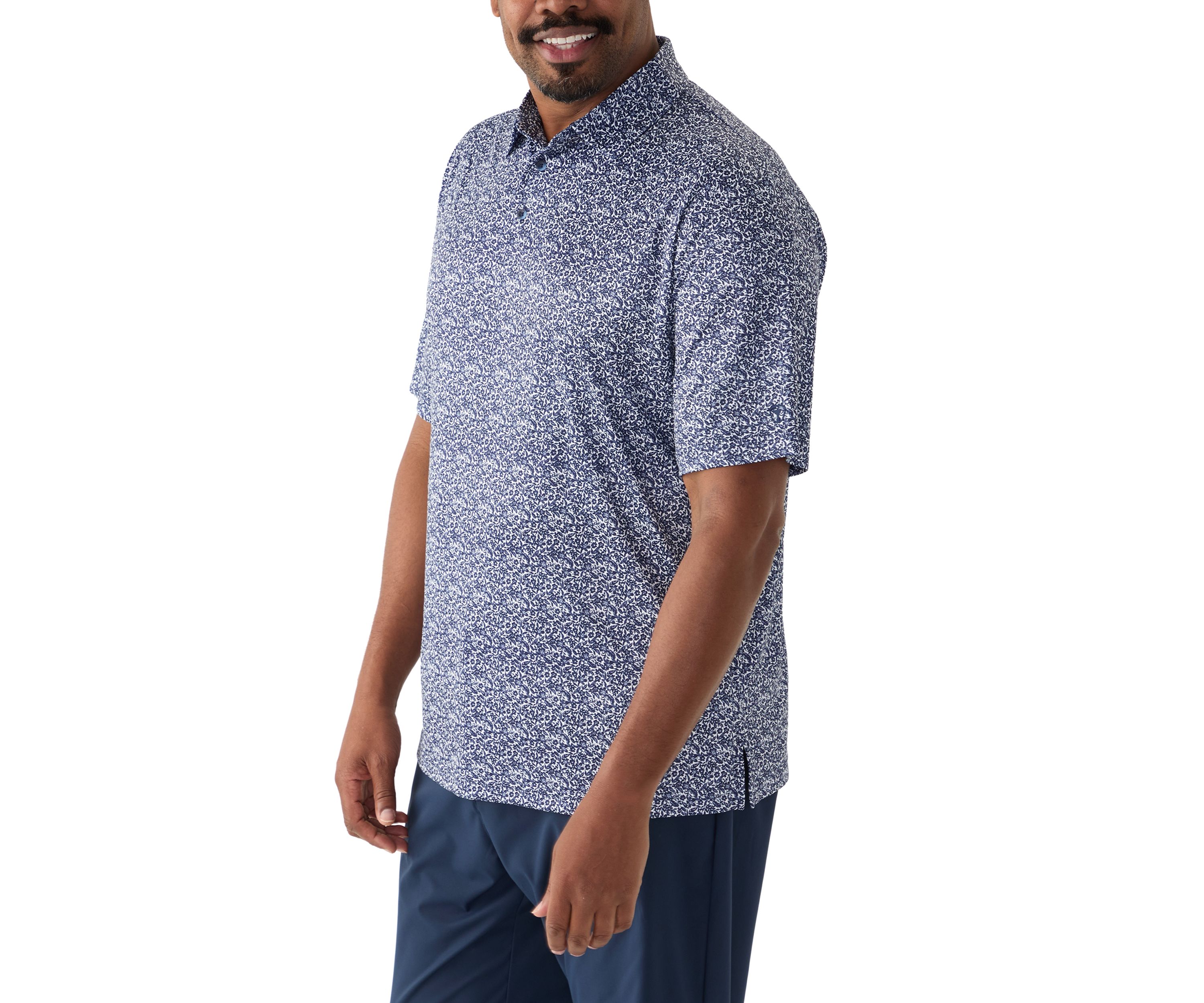 Big & Tall Short Sleeve Printed Polo Shirt 