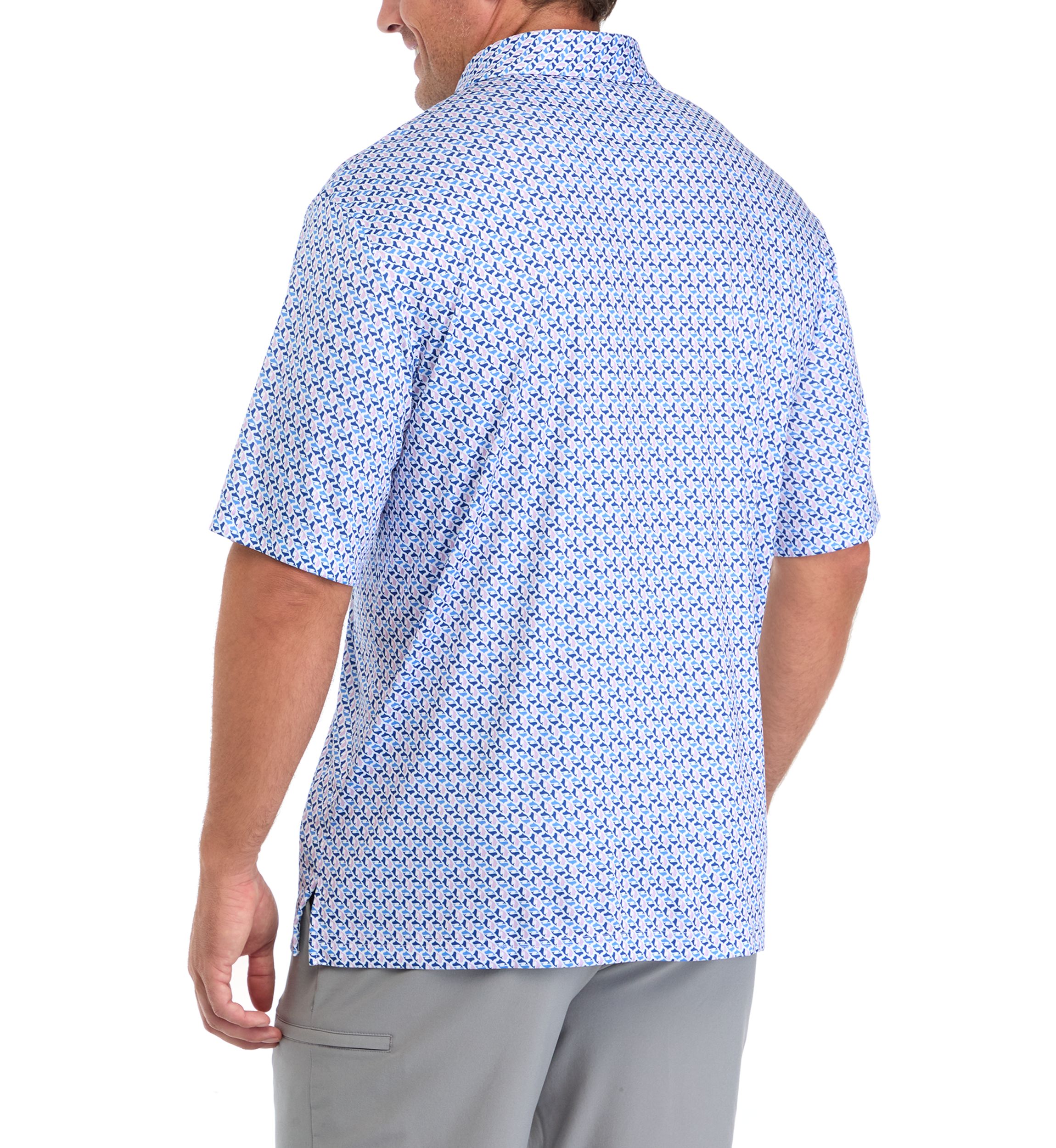 Big & Tall Short Sleeve Party Whale Printed Polo Shirt