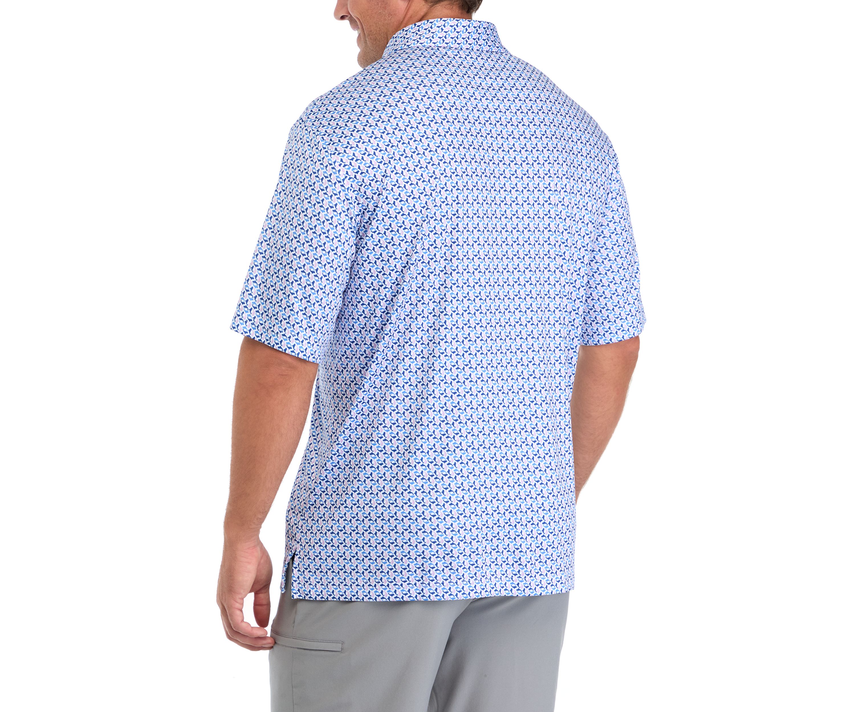 Big & Tall Short Sleeve Party Whale Printed Polo Shirt