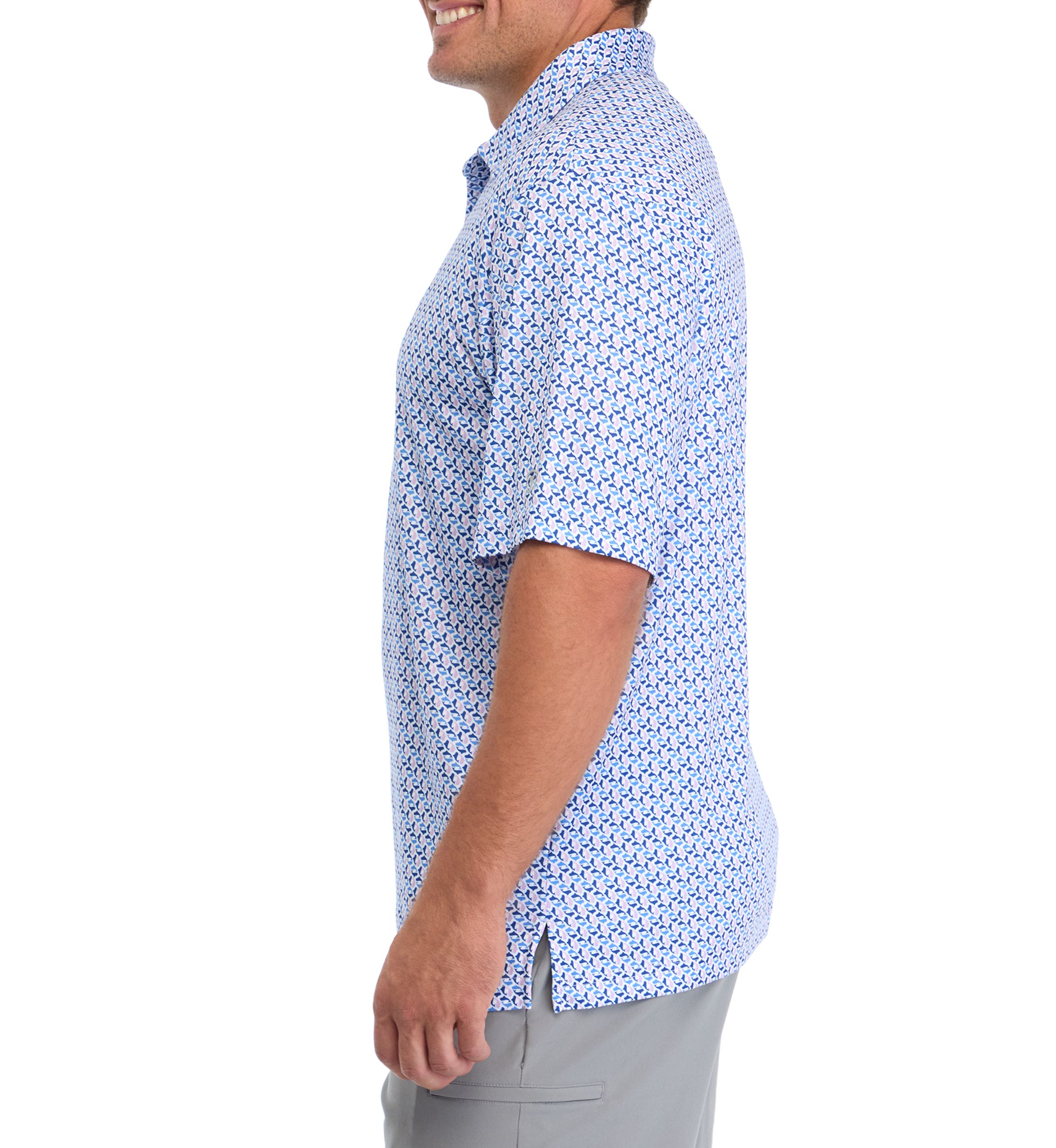 Big & Tall Short Sleeve Party Whale Printed Polo Shirt