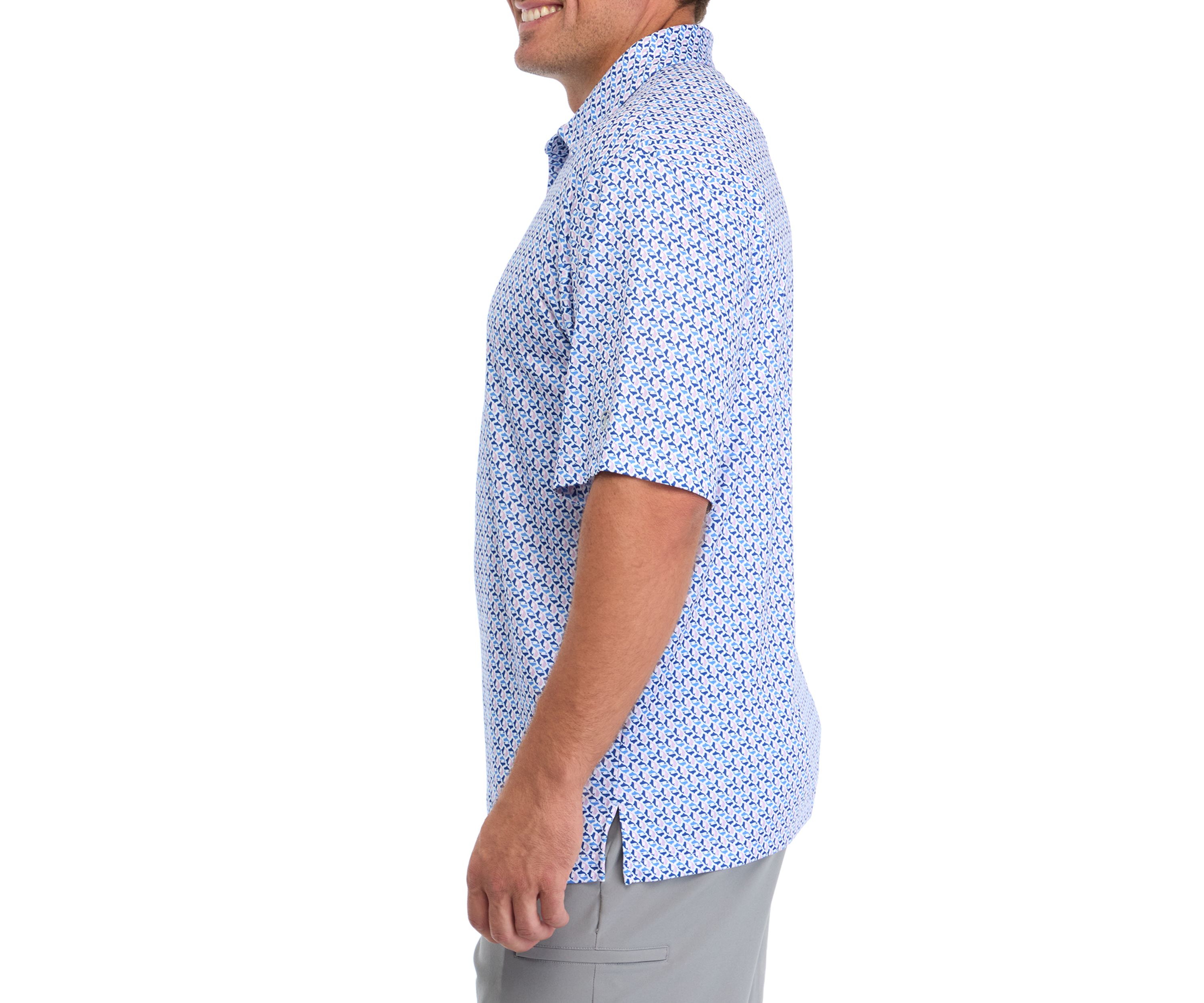 Big & Tall Short Sleeve Party Whale Printed Polo Shirt