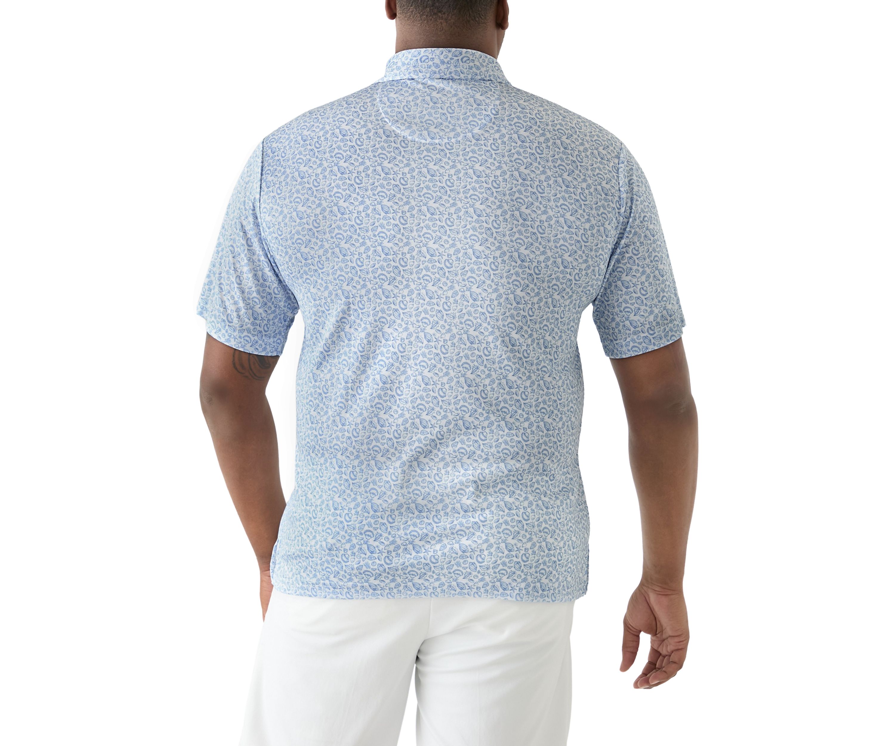 Big & Tall Shell Printed Polo Shirt