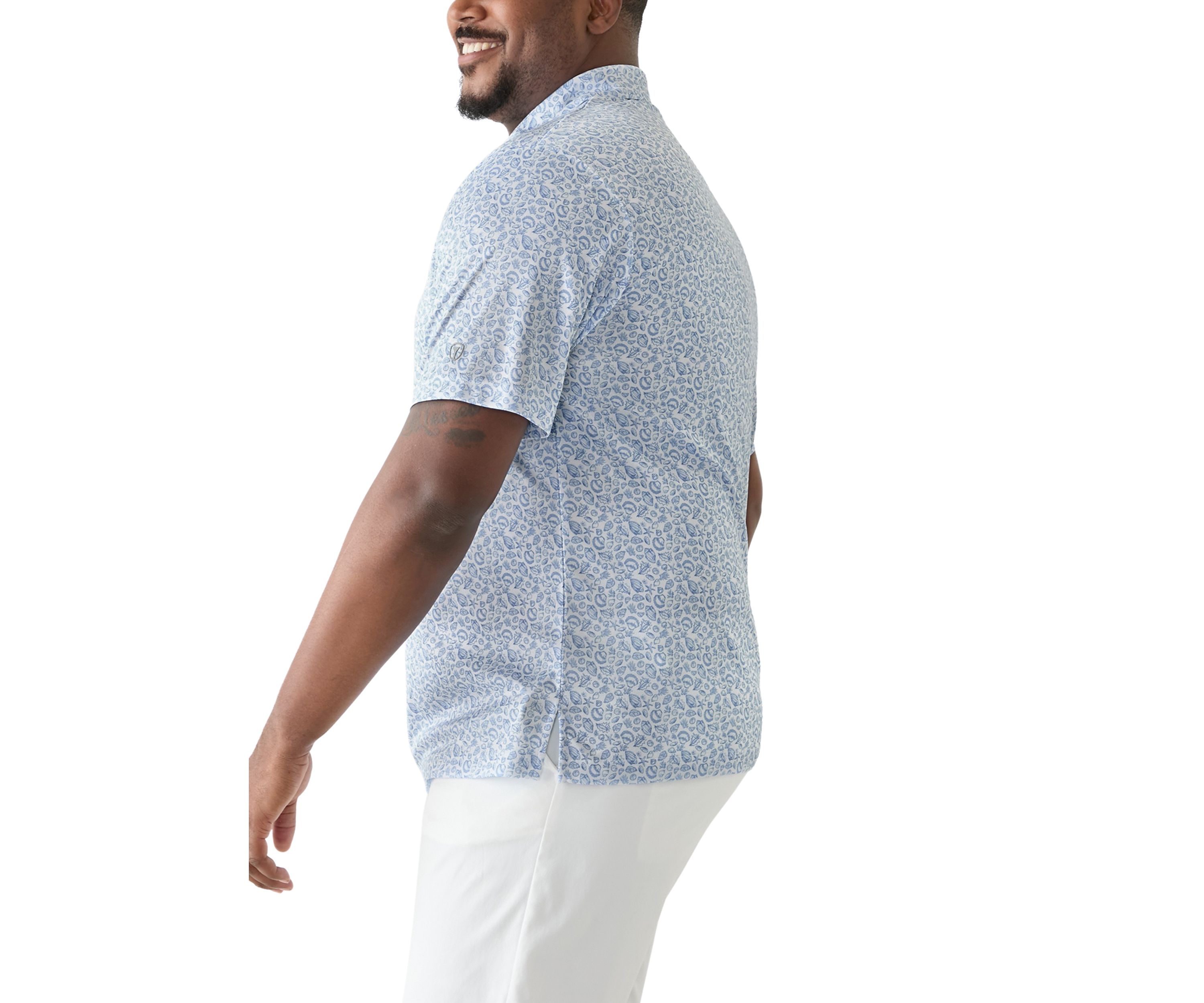 Big & Tall Shell Printed Polo Shirt