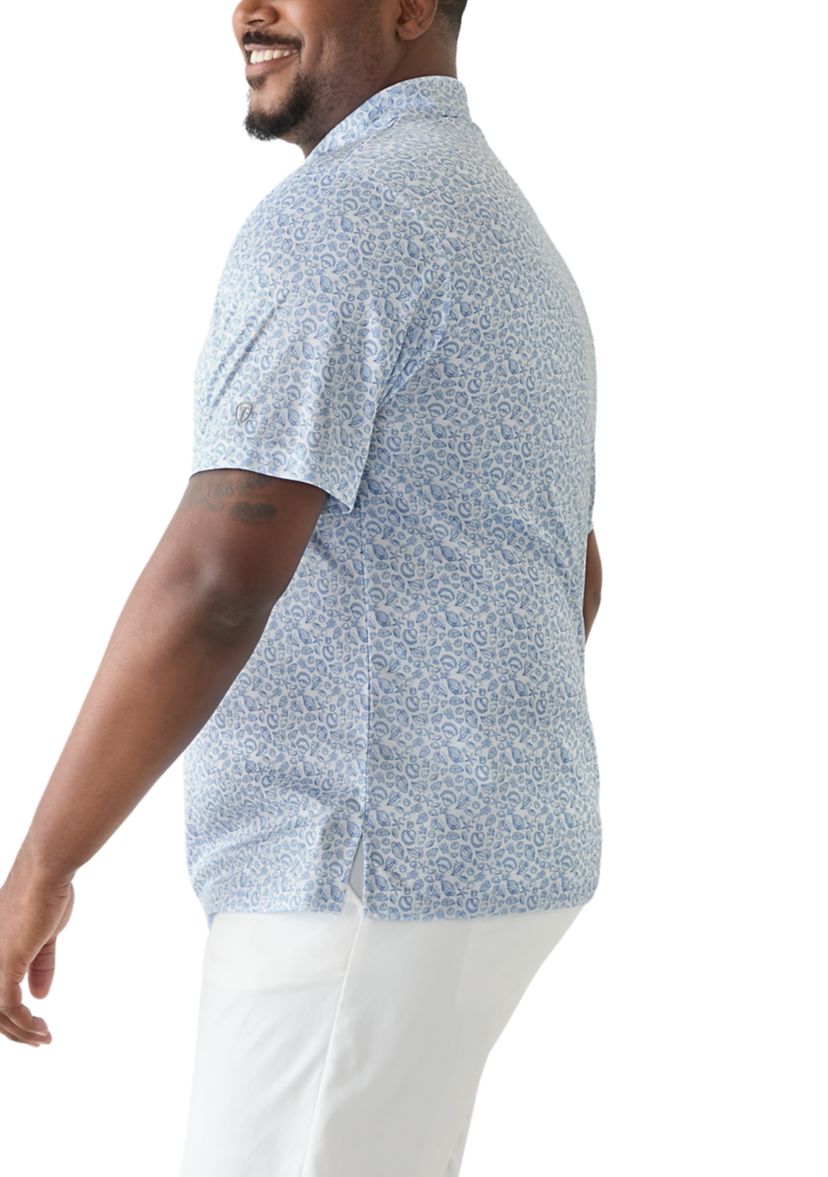 Big & Tall Shell Printed Polo Shirt