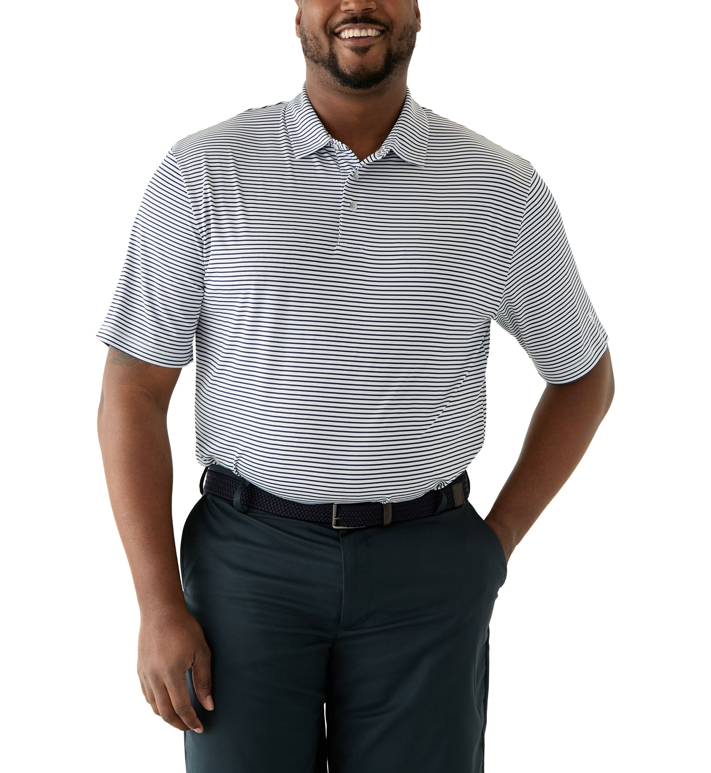 Big & Tall Feeder Stripe Polo Shirt