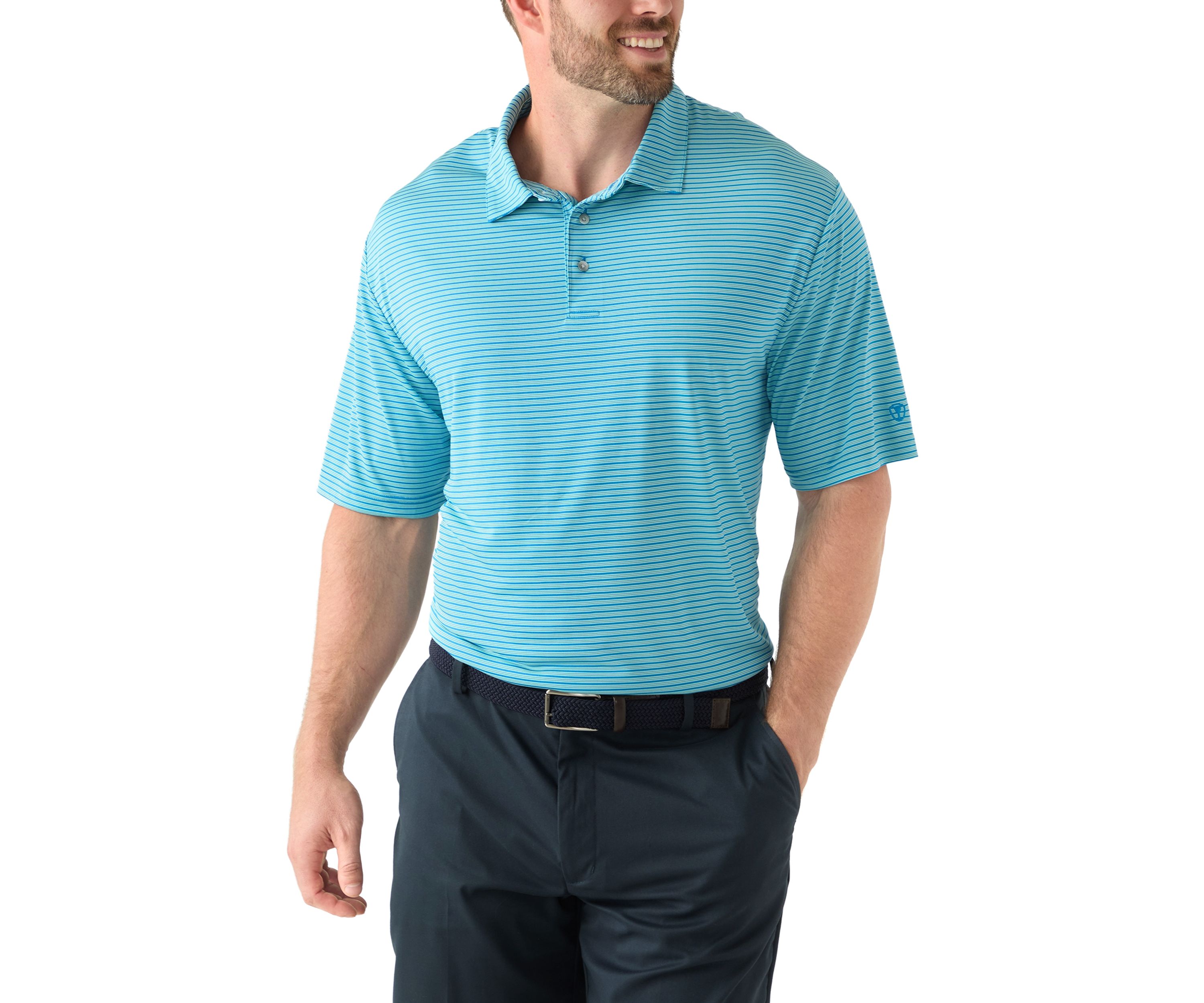 Big & Tall Short Sleeve 3 Count Stripe Polo Shirt