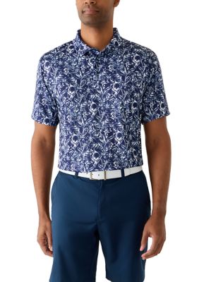 Pro Tour Men's Floral Printed Polo Shirt