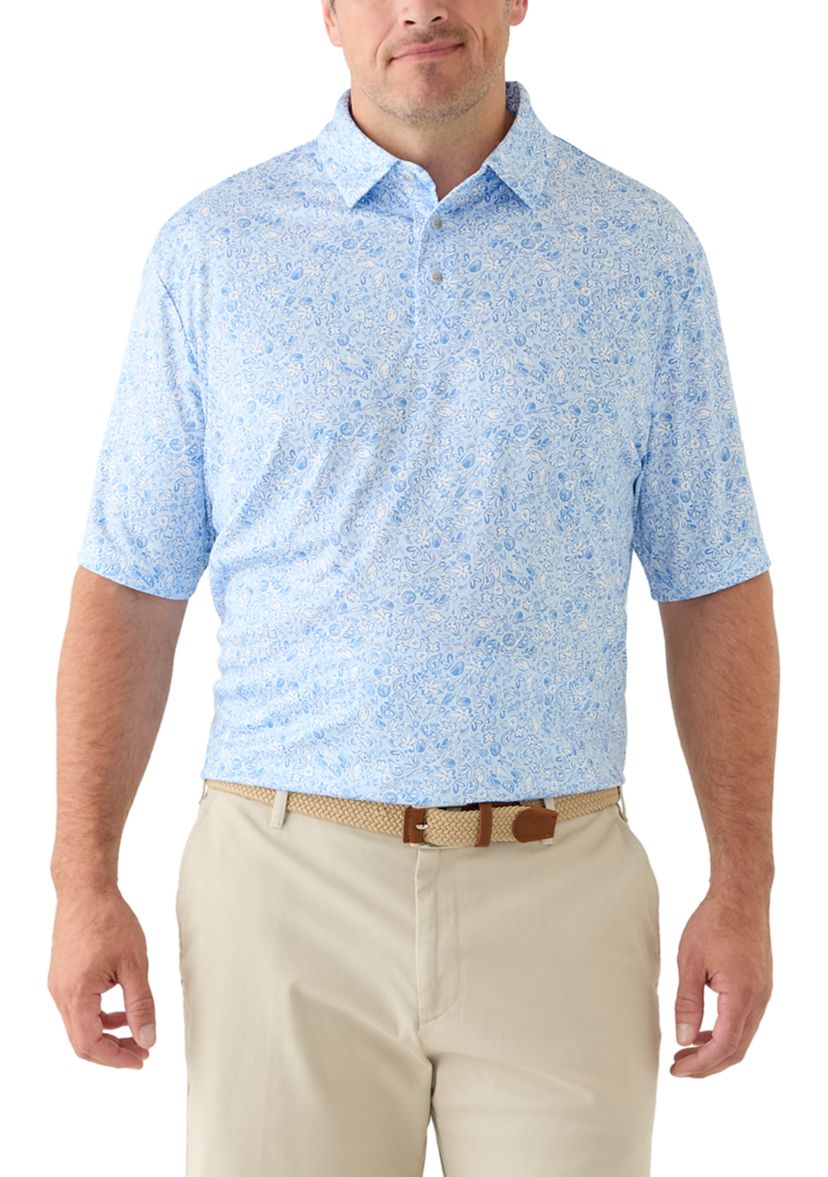 Pro Tour® Big & Tall Short Sleeve Sea Life Conversational Polo