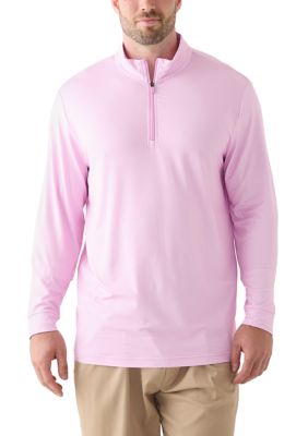 Pro Tour Men's Big & Tall Long Sleeve Herringbone Quarter Zip Pullover, 4X