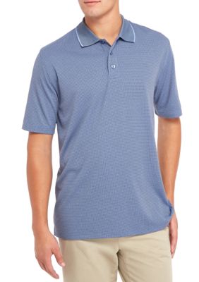 Saddlebred® Big & Tall Short Sleeve Houndstooth Polo Shirt | belk