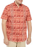 Big & Tall Short Sleeve Aztec Print Shirt