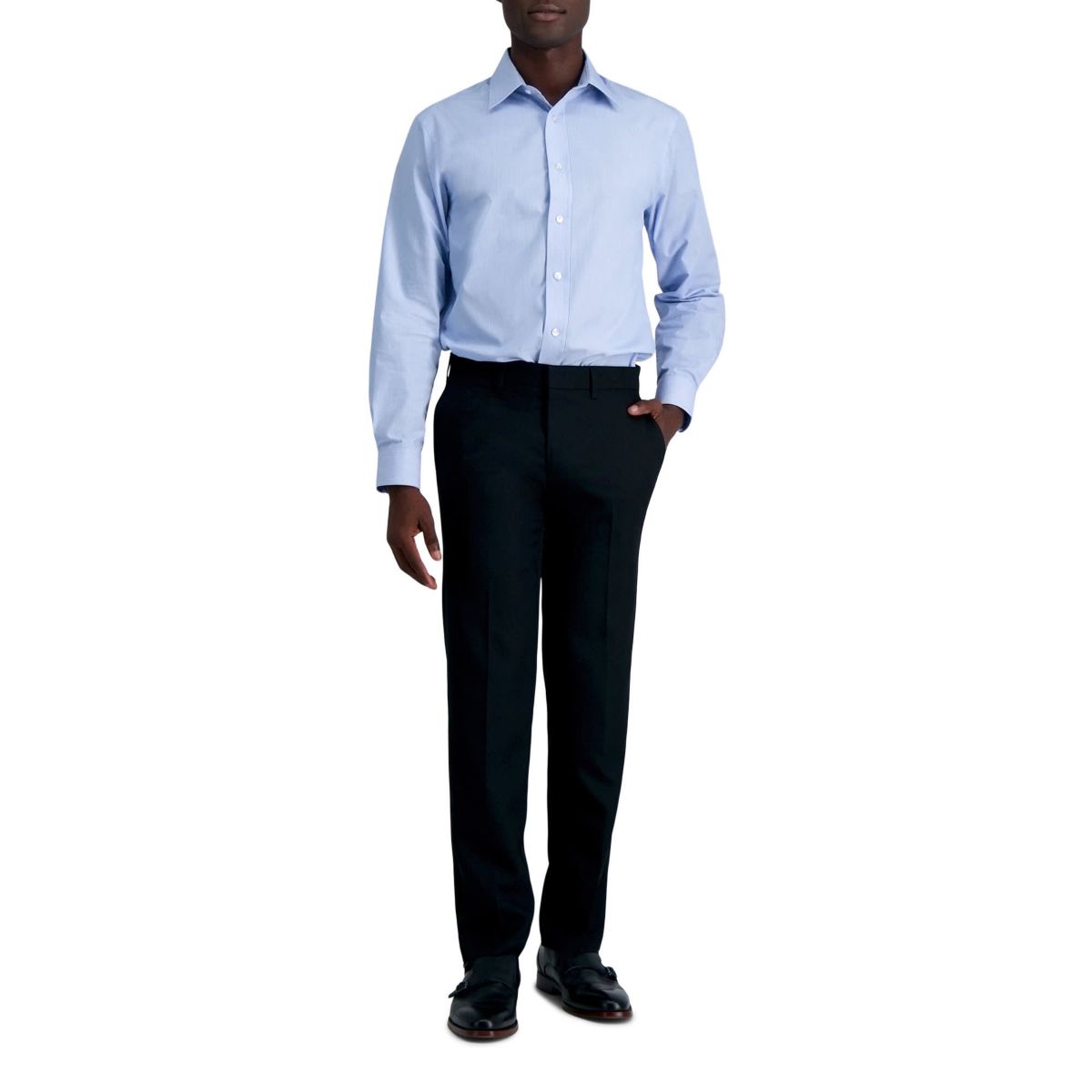 Louis Raphael Premium Stretch Straight Fit Flat Front Dress Pant