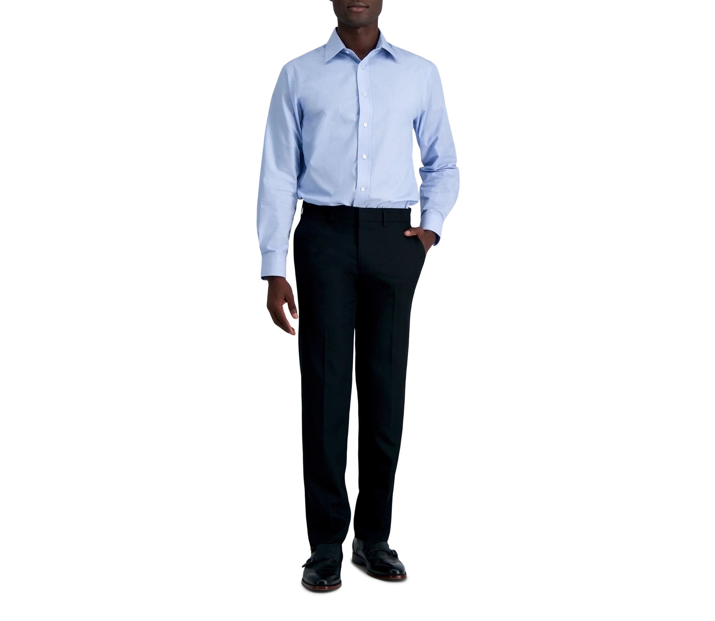 Louis Raphael Premium Stretch Straight Fit Flat Front Dress Pant