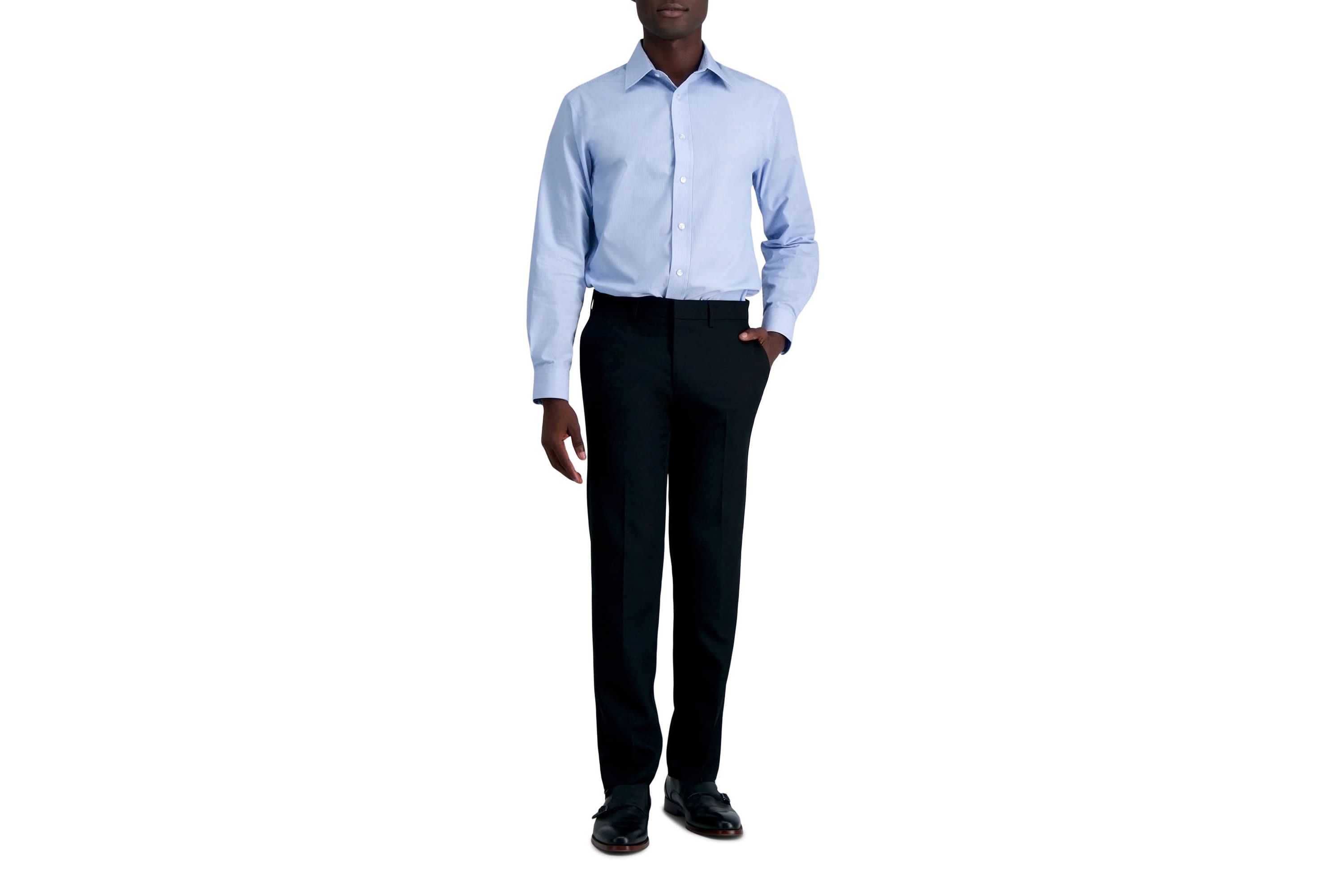 Louis Raphael Premium Stretch Straight Fit Flat Front Dress Pant