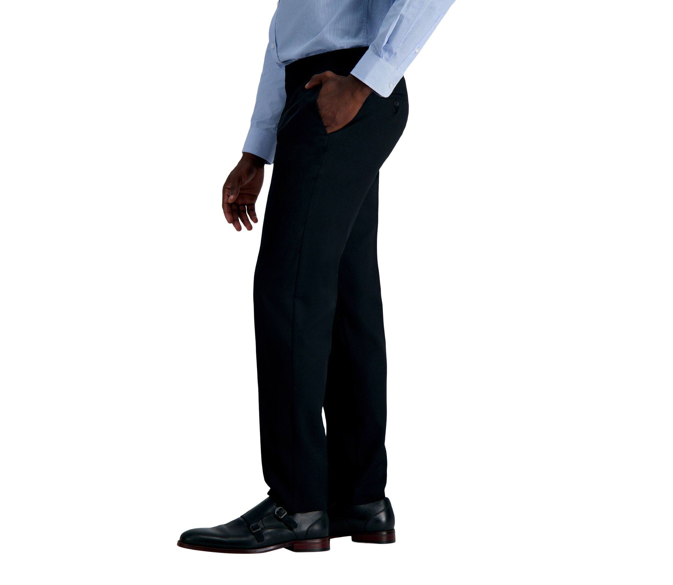 Louis Raphael Premium Stretch Straight Fit Flat Front Dress Pant