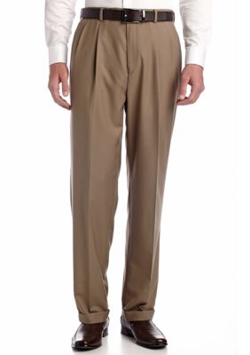 Louis Raphael Straight Fit Column Comfort Pleated Pants | belk