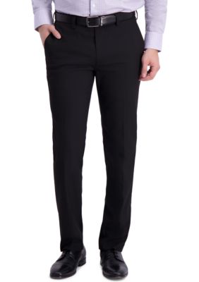 Sharkskin Slim Fit Flat Front Dress Pants