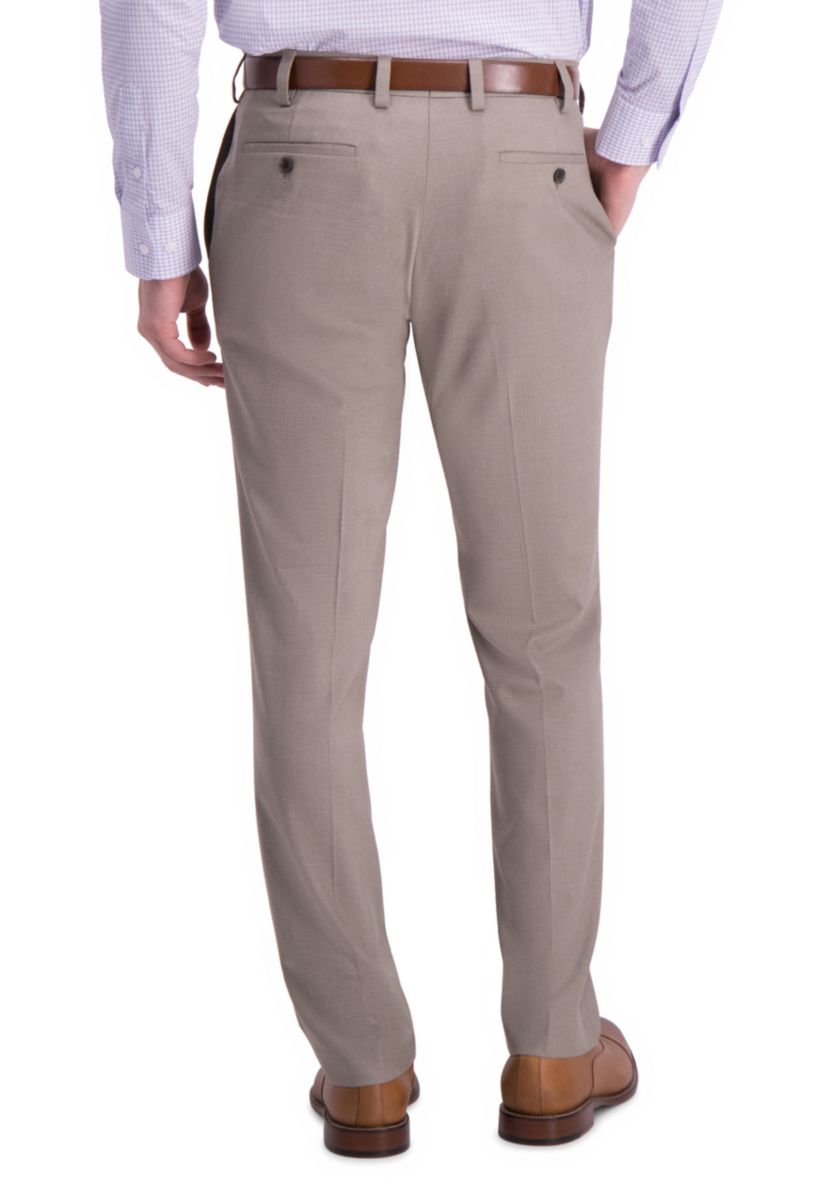 Sharkskin Slim Fit Flat Front Dress Pants