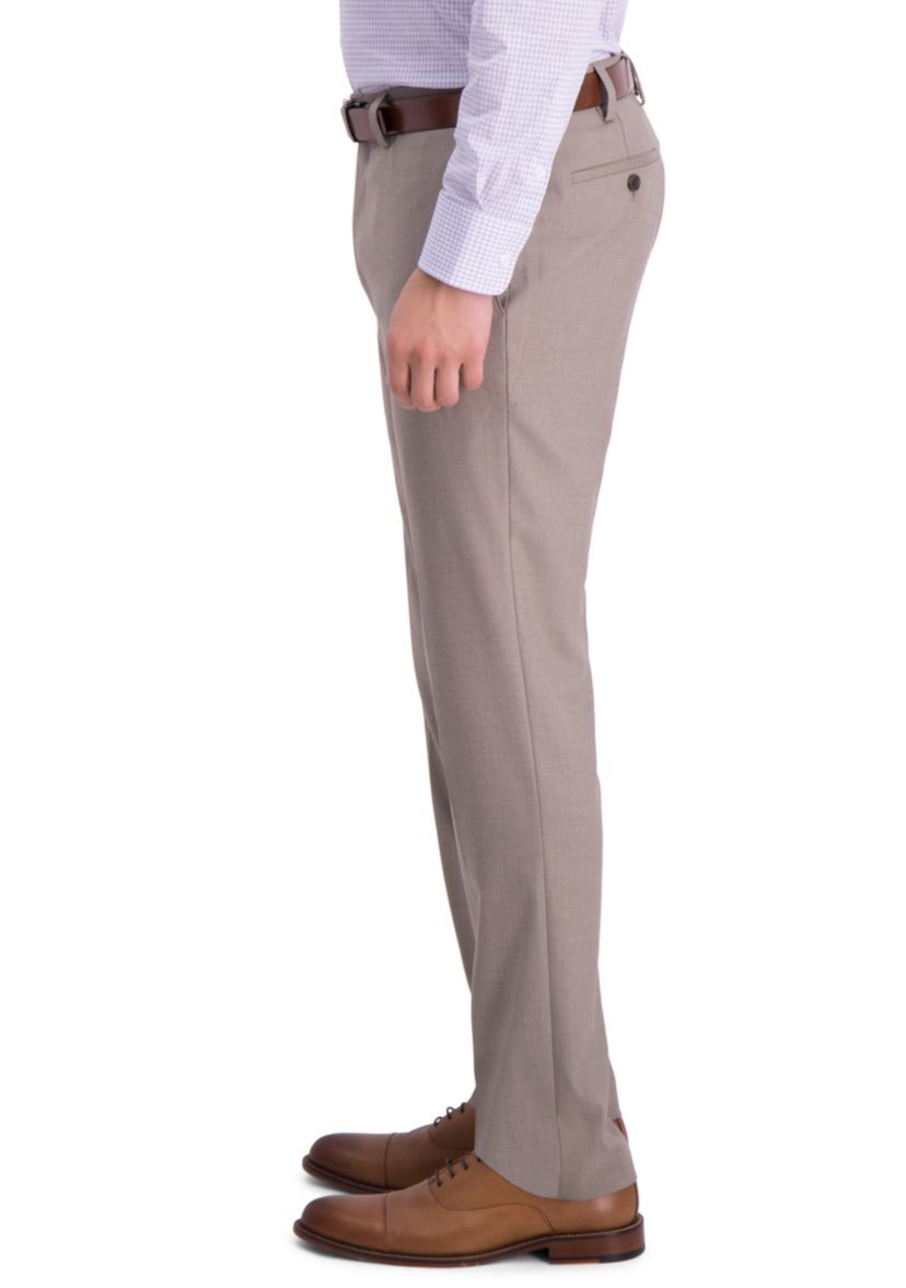 Sharkskin Slim Fit Flat Front Dress Pants