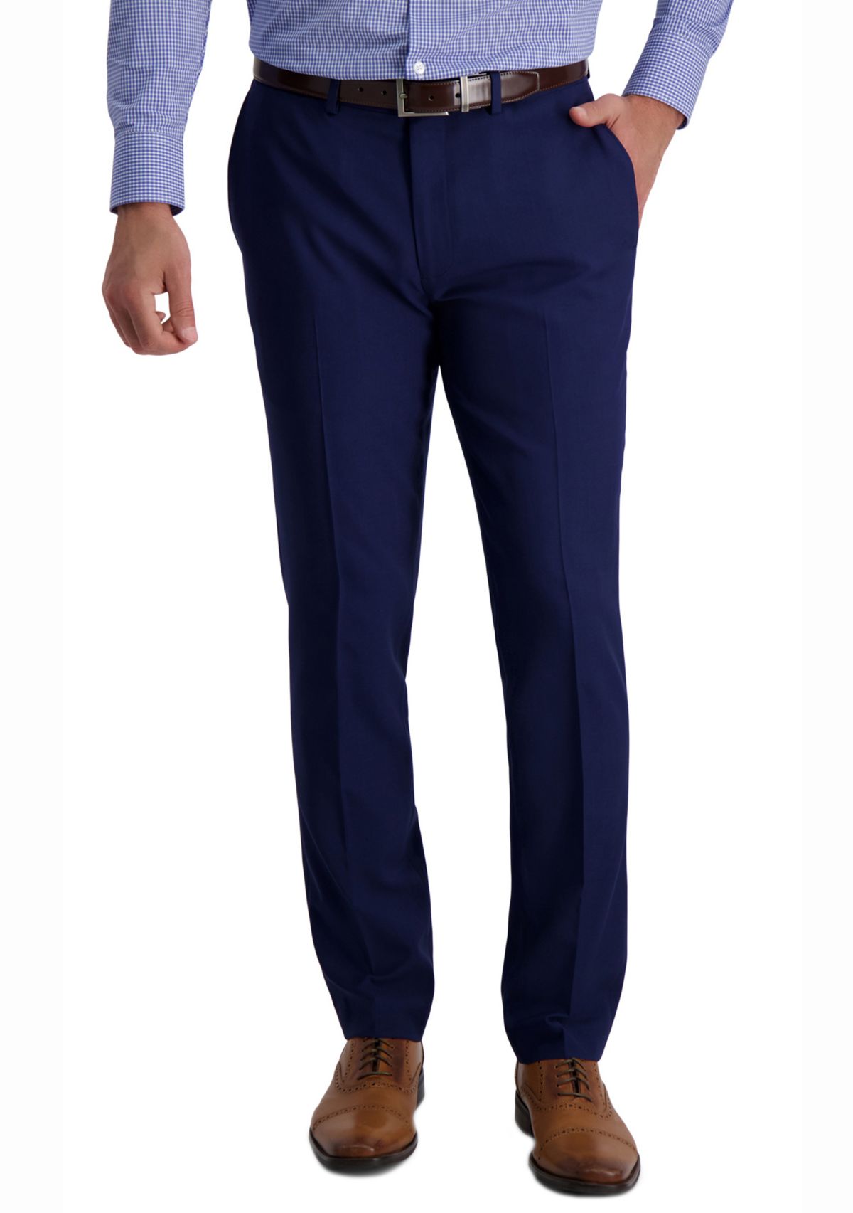 Mens Stretch Stria Slim Fit Suit Separate Pants