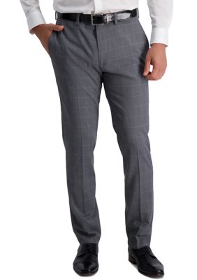 Louis Raphael Luxe Men's Slim Fit Flat Front Stretch Wool Blend Dress Pant