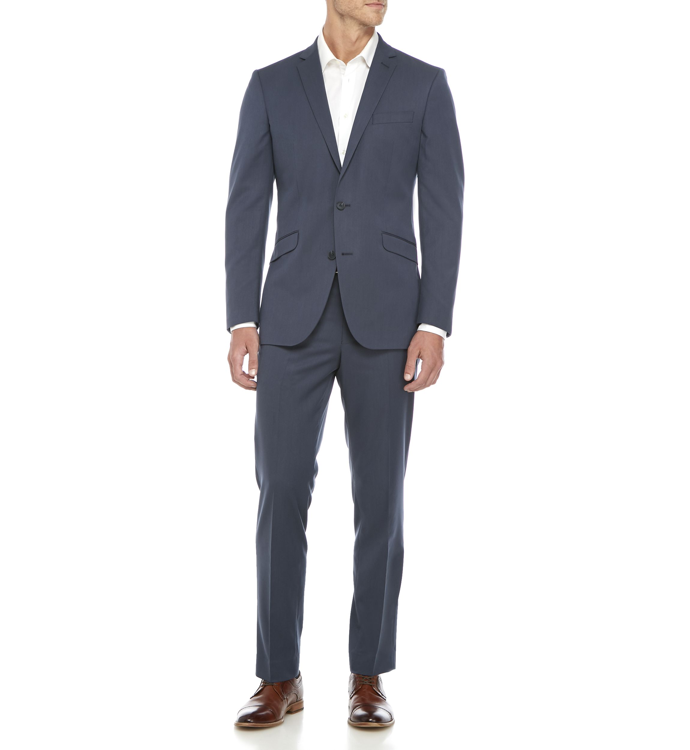 2-Piece Solid Stretch Suit