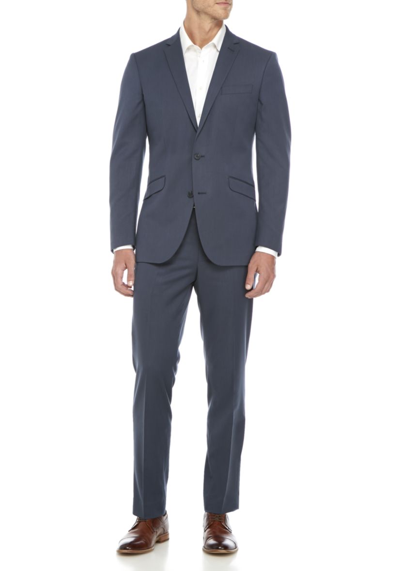 2-Piece Solid Stretch Suit