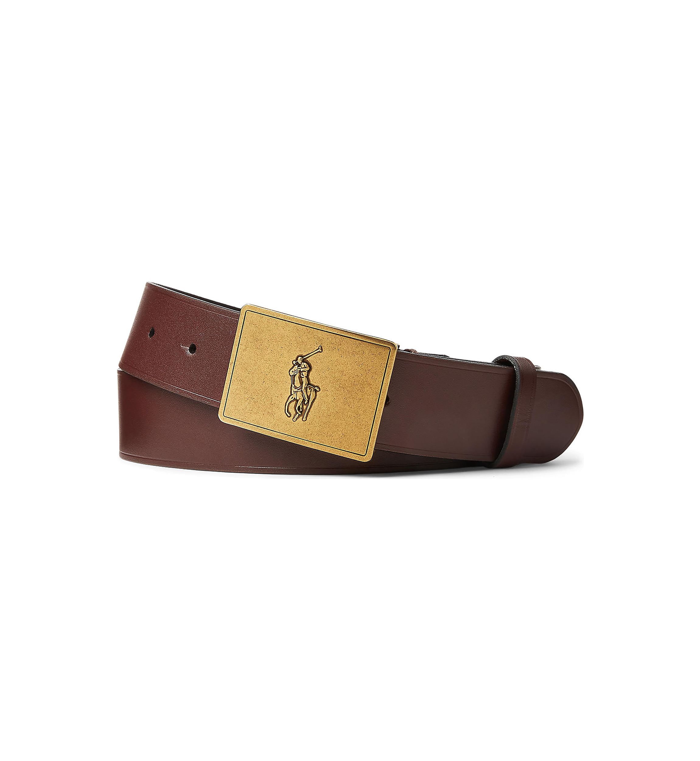 Pony Plaque Leather Belt