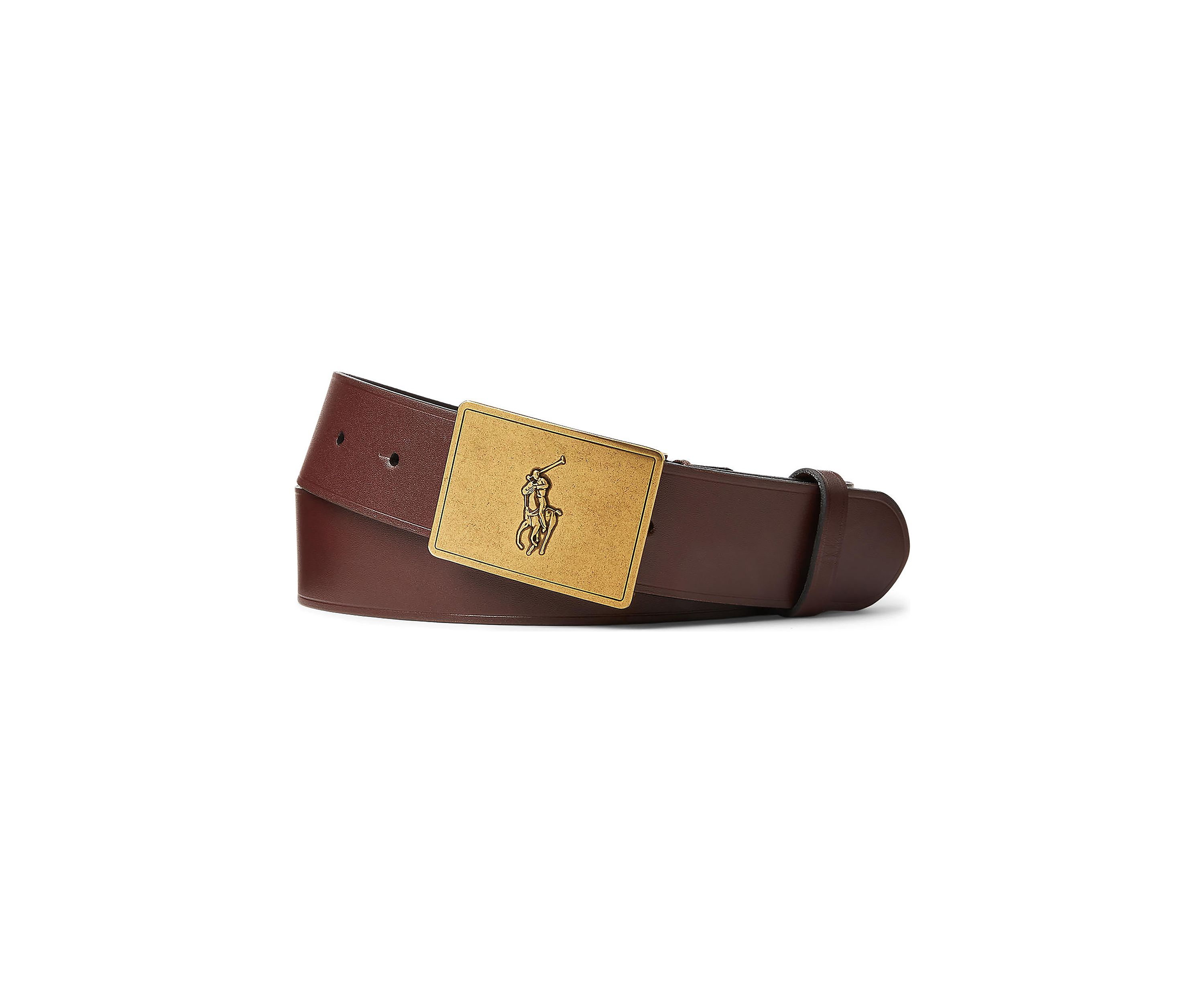 Pony Plaque Leather Belt