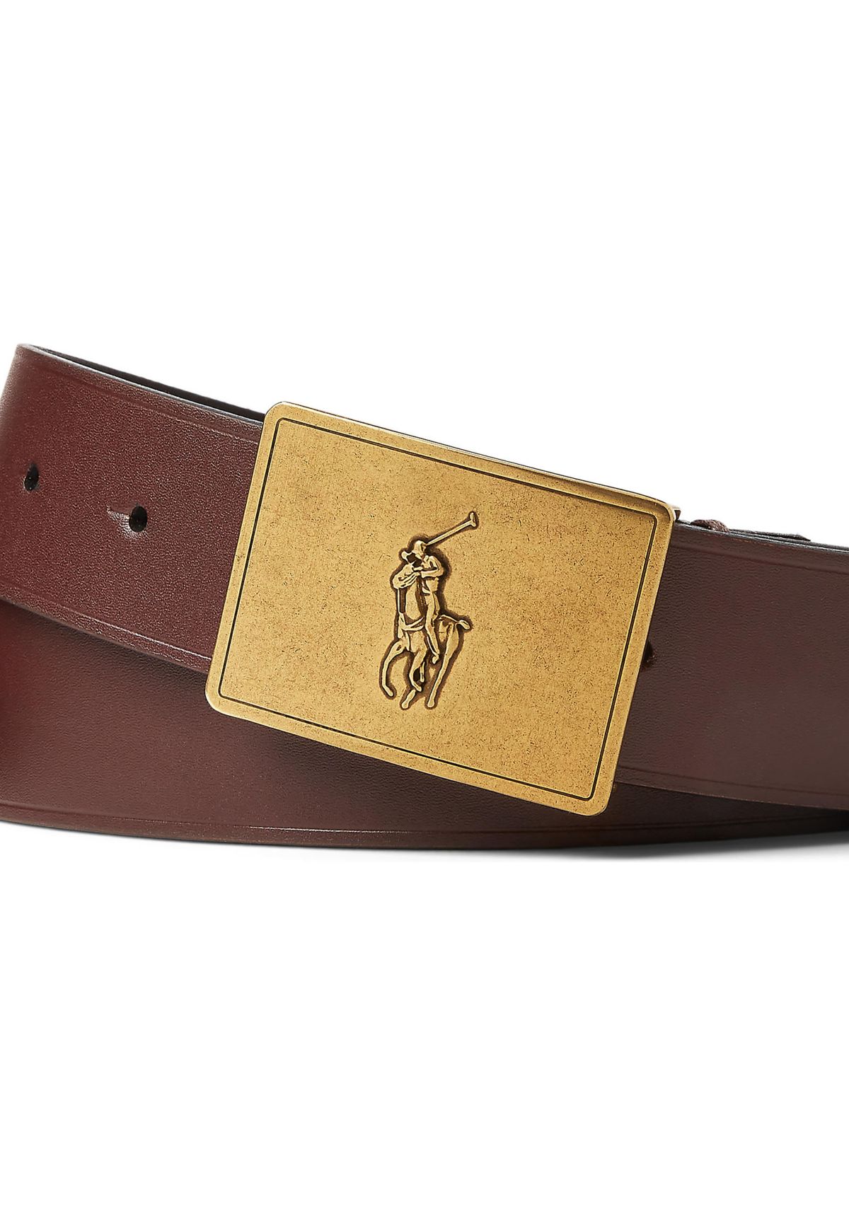 Pony Plaque Leather Belt