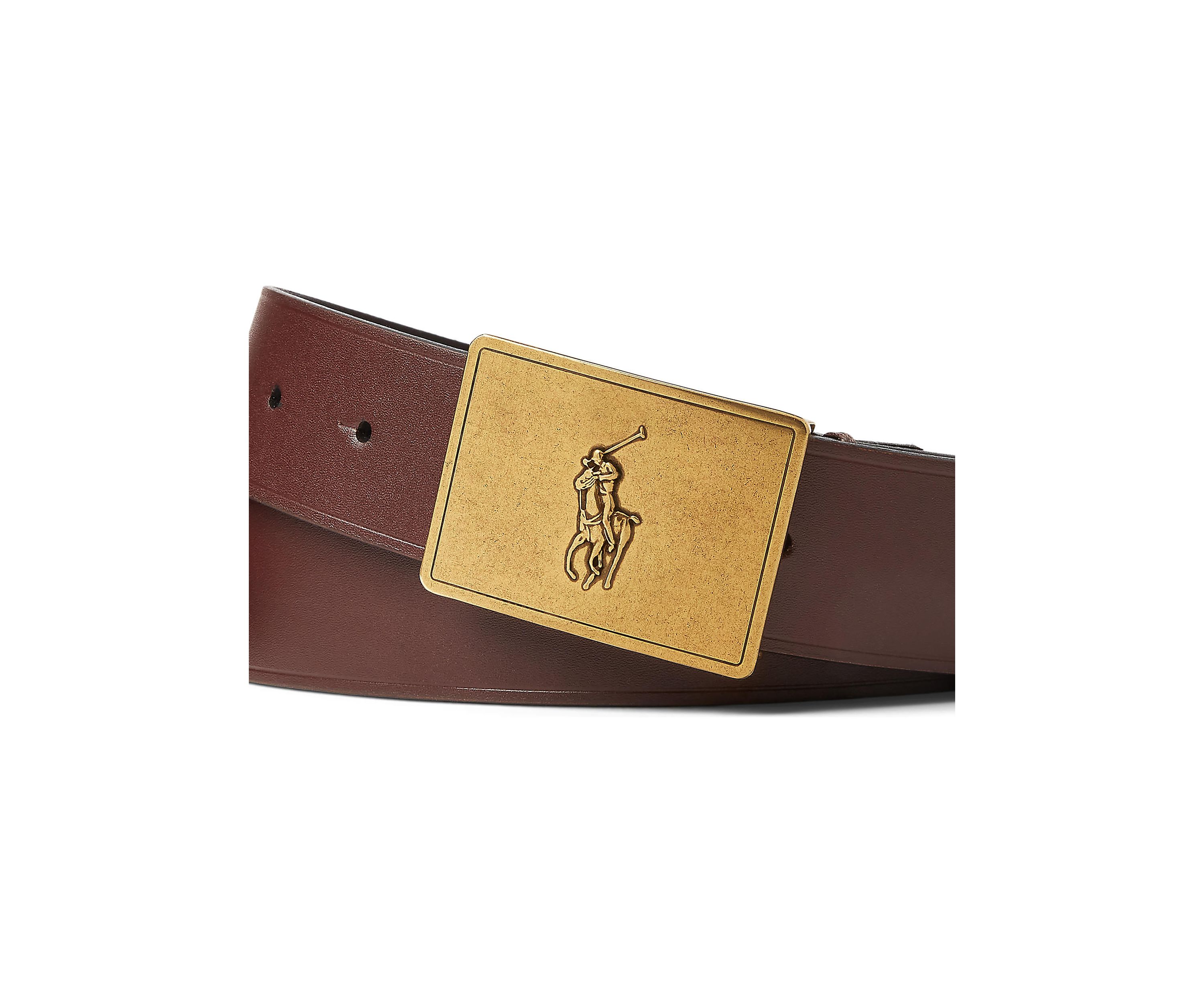 Pony Plaque Leather Belt