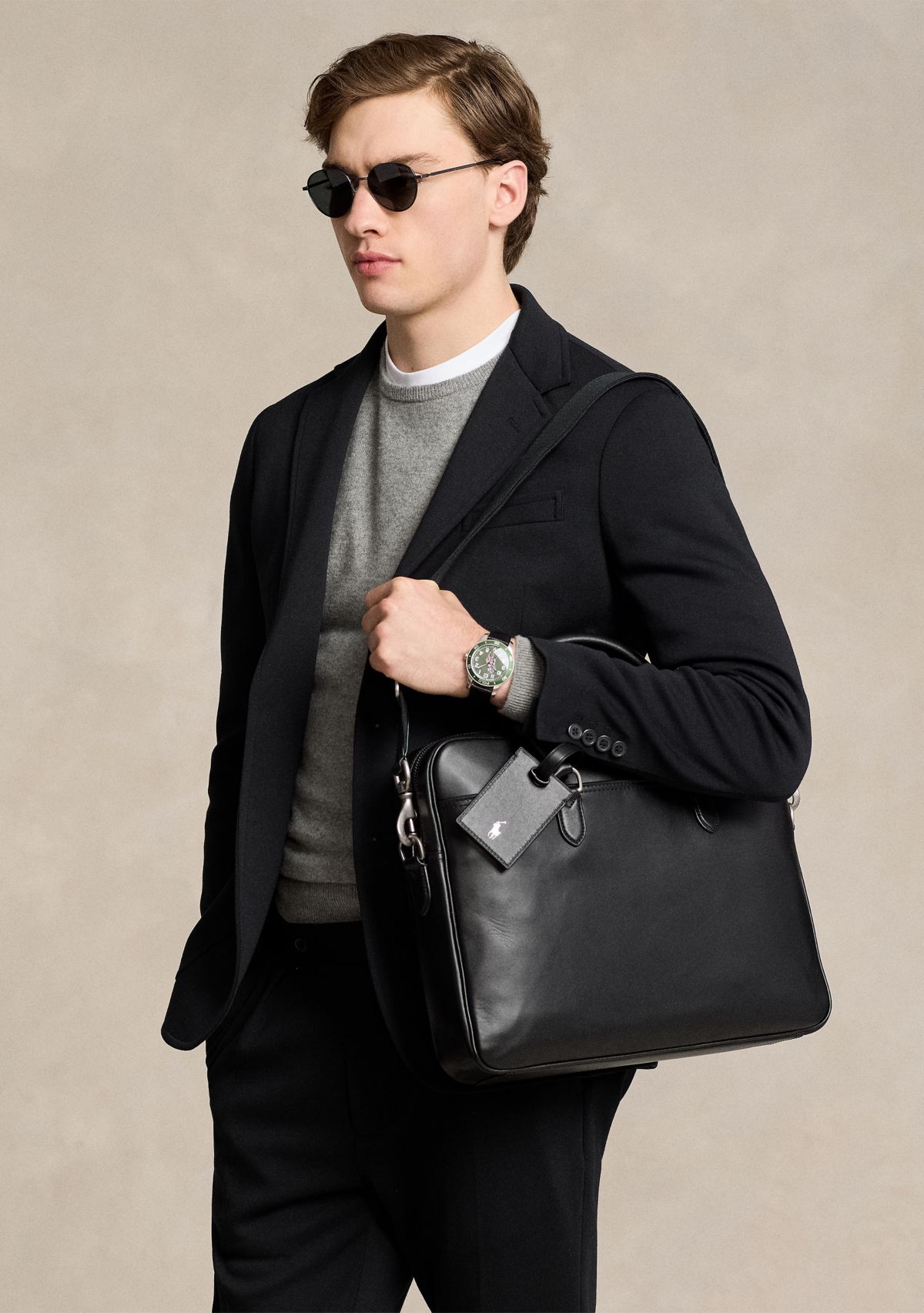 Smooth Leather Commuter Bag