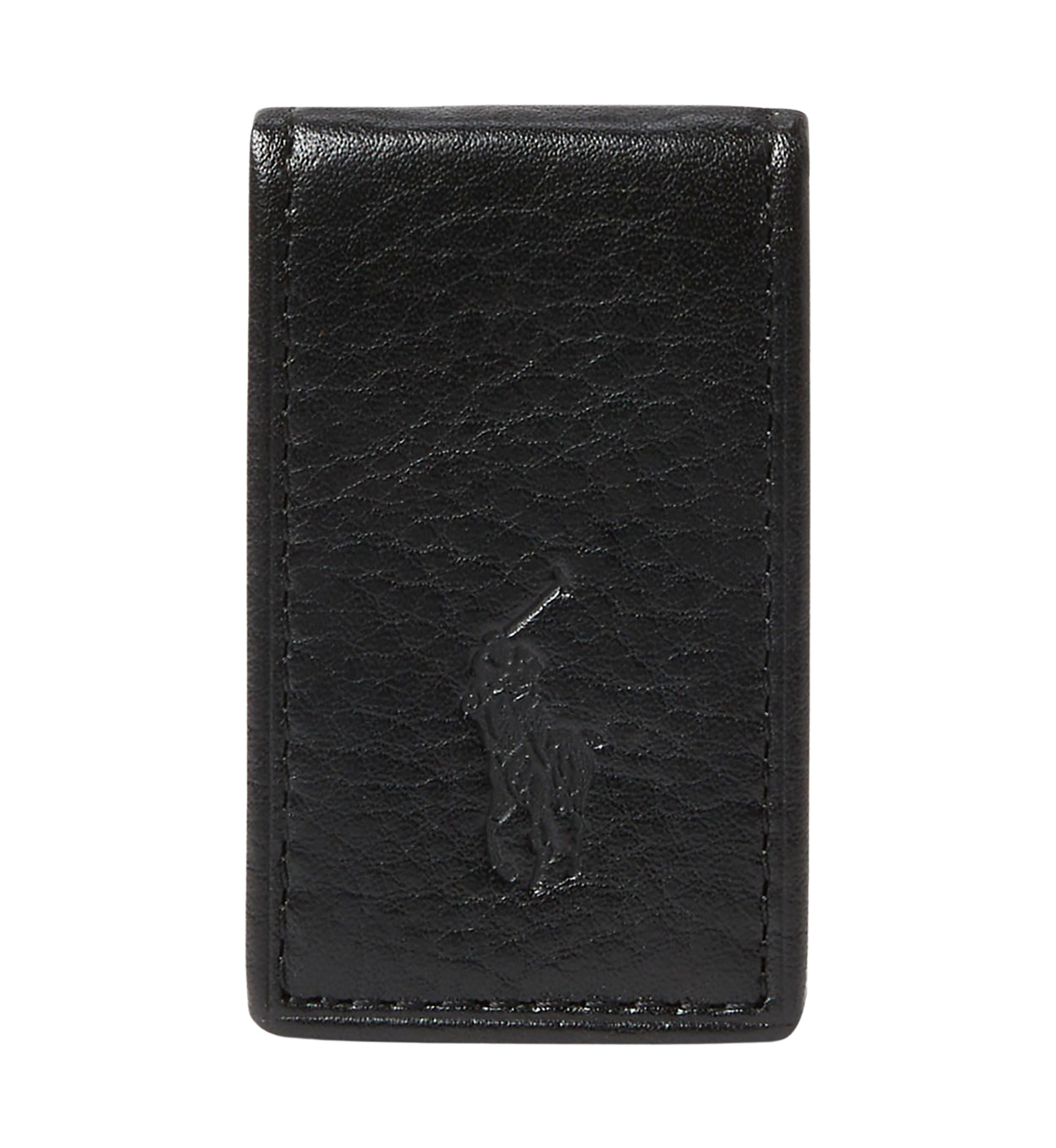 Pebbled Leather Money Clip