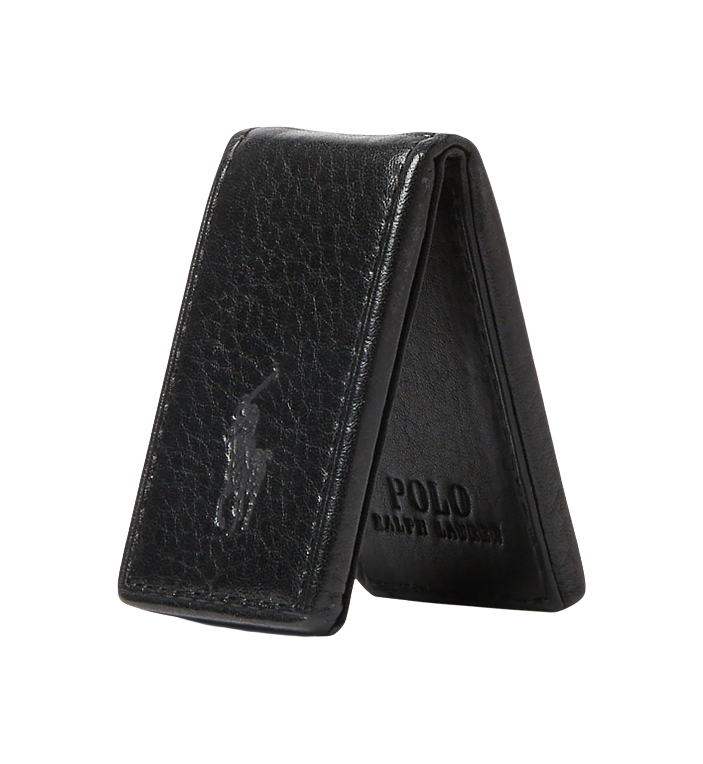 Pebbled Leather Money Clip
