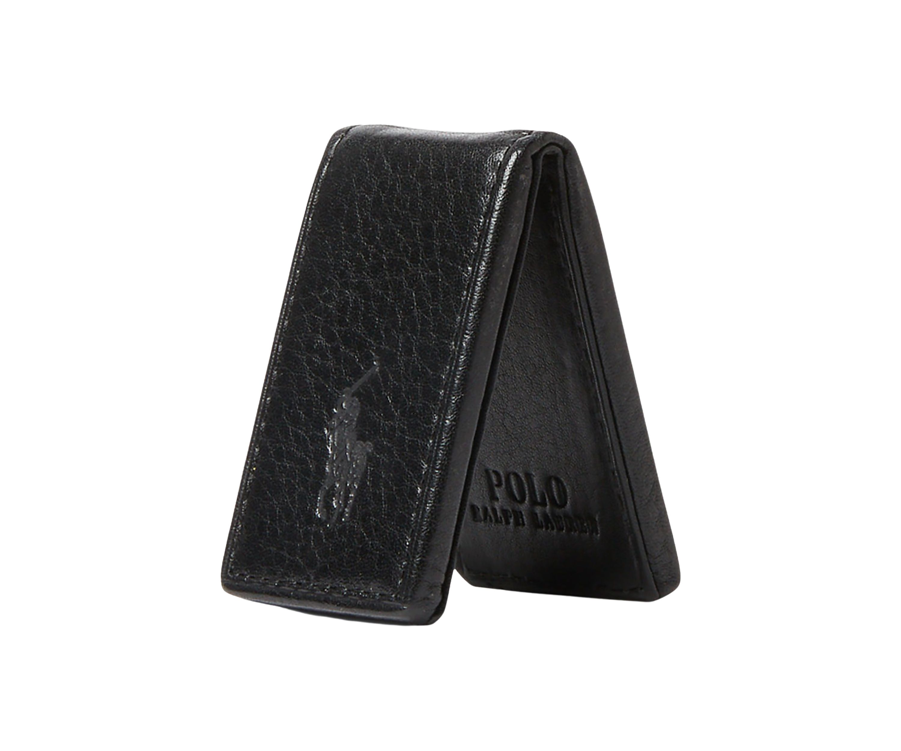 Pebbled Leather Money Clip