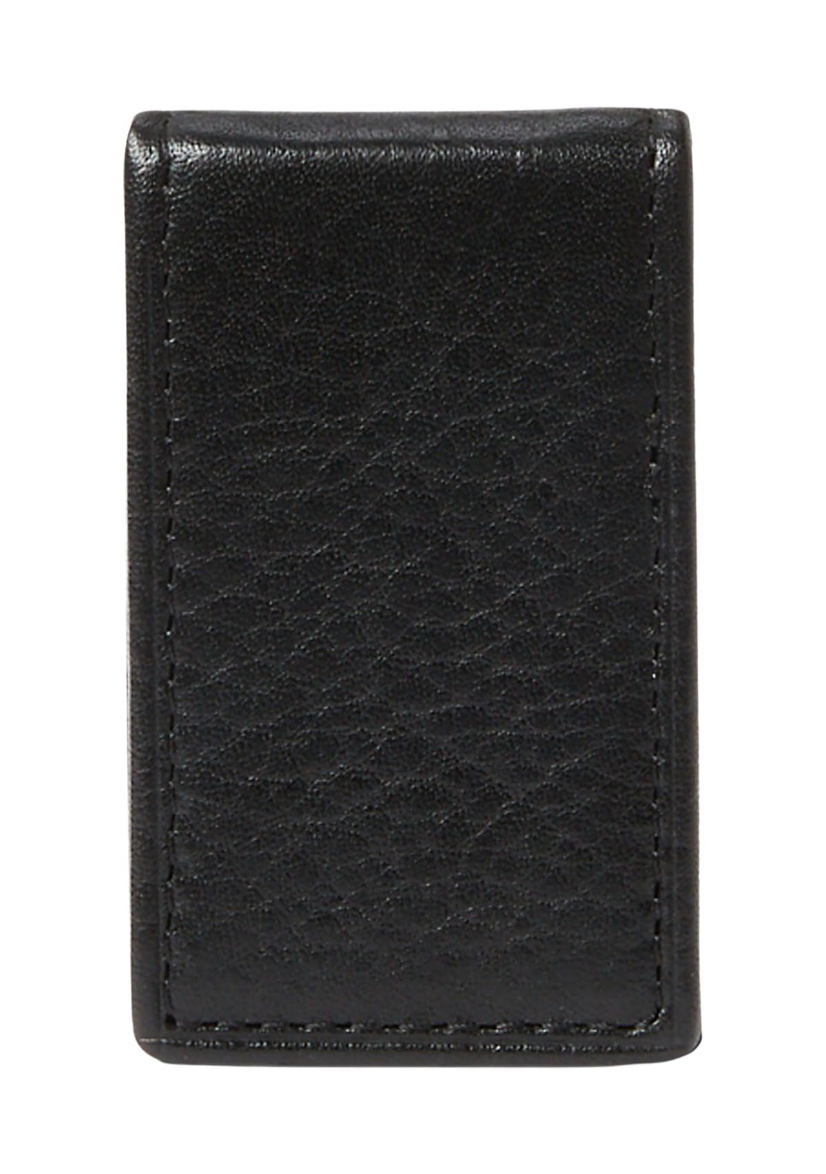 Pebbled Leather Money Clip