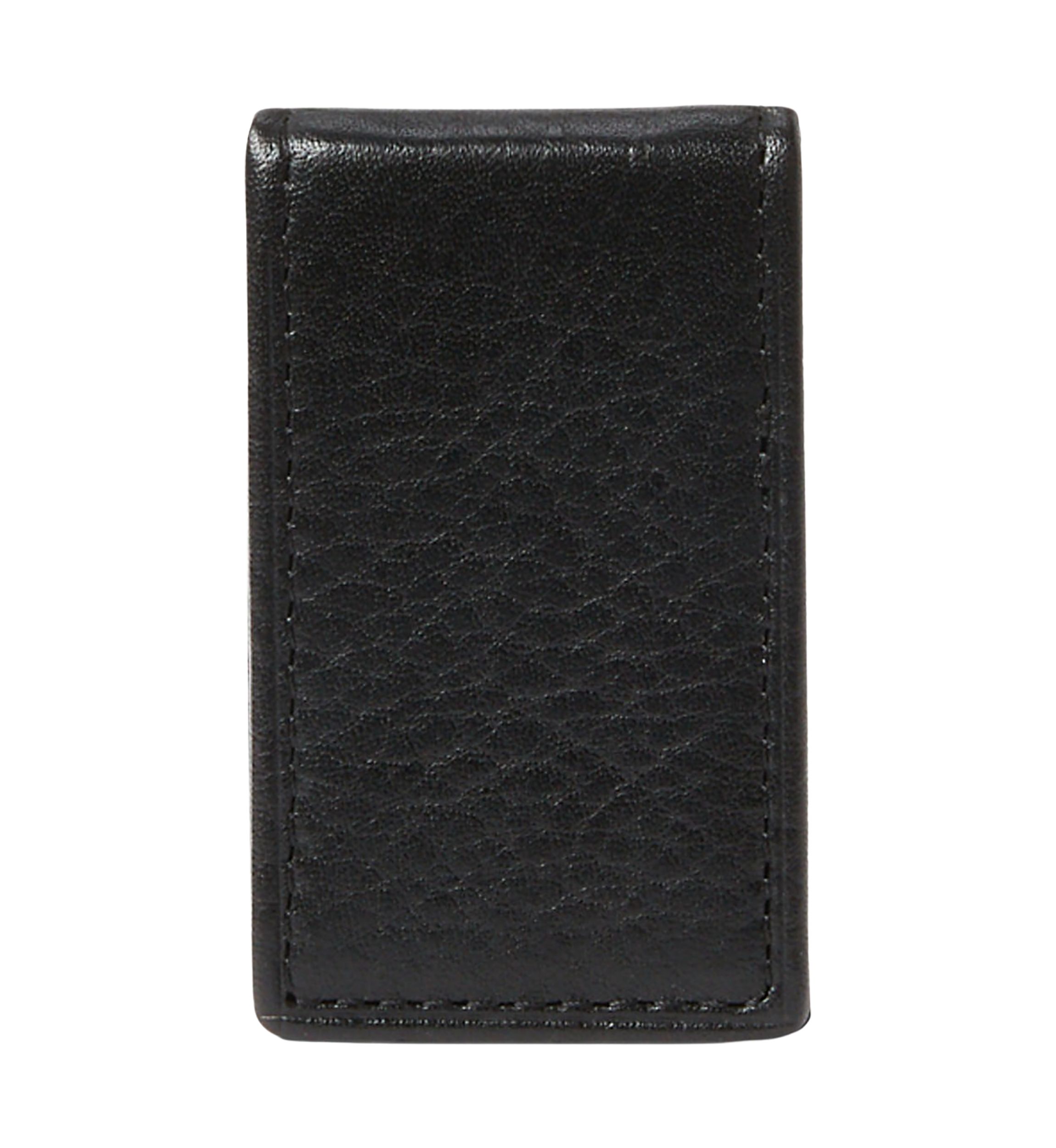 Pebbled Leather Money Clip