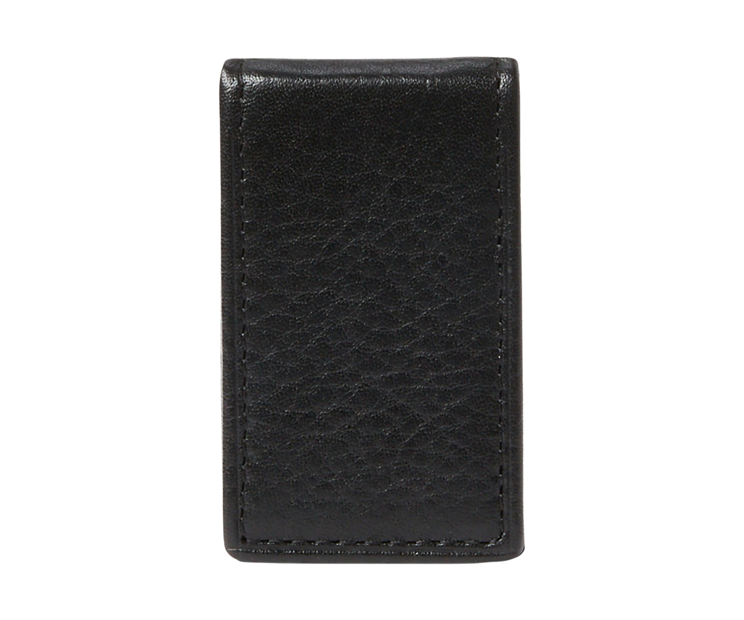 Pebbled Leather Money Clip