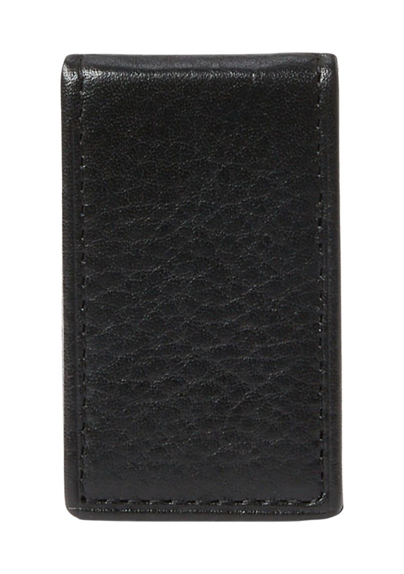 Pebbled Leather Money Clip