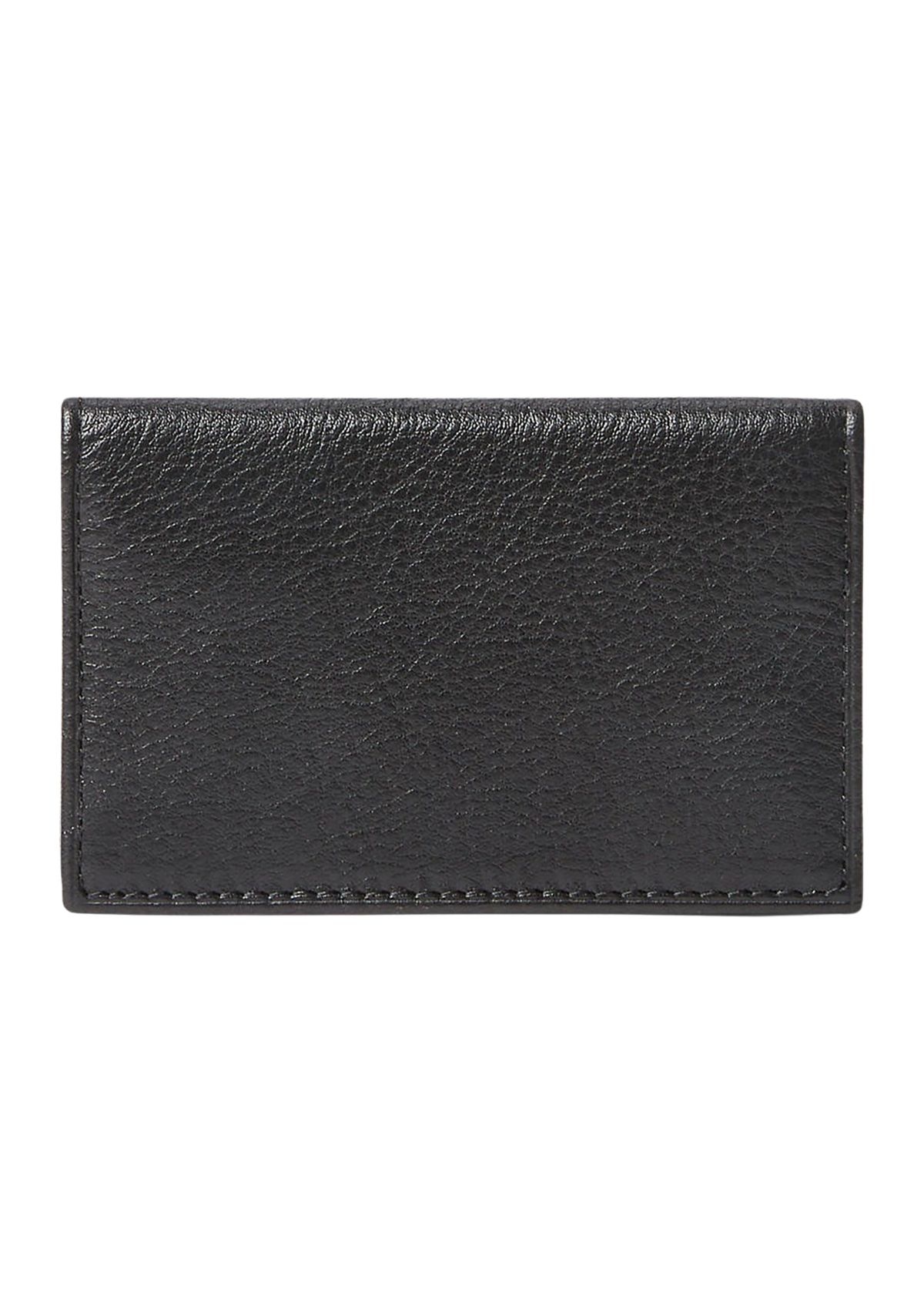 Pebbled Leather Card Wallet
