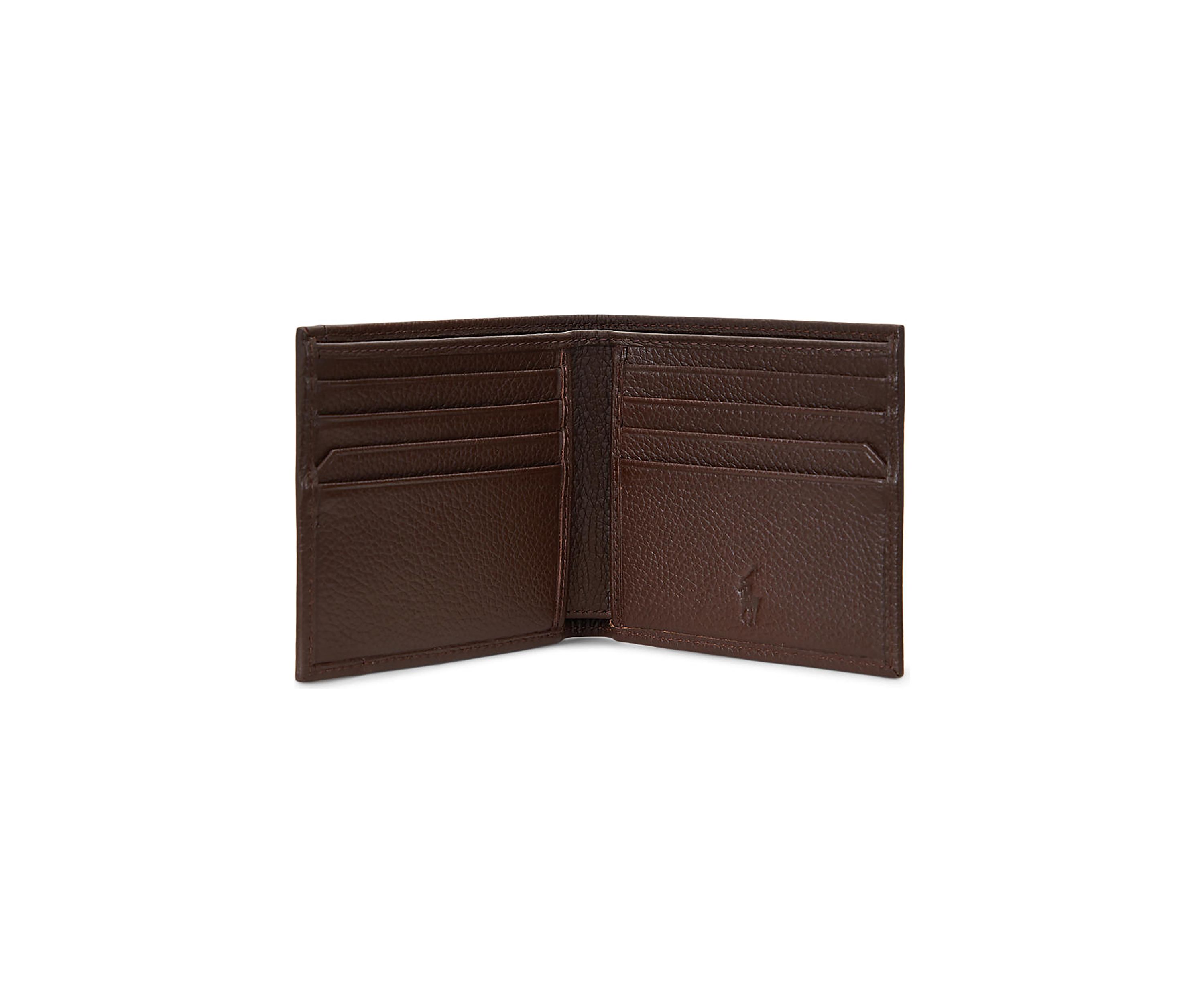 Pebbled Leather Billfold Wallet