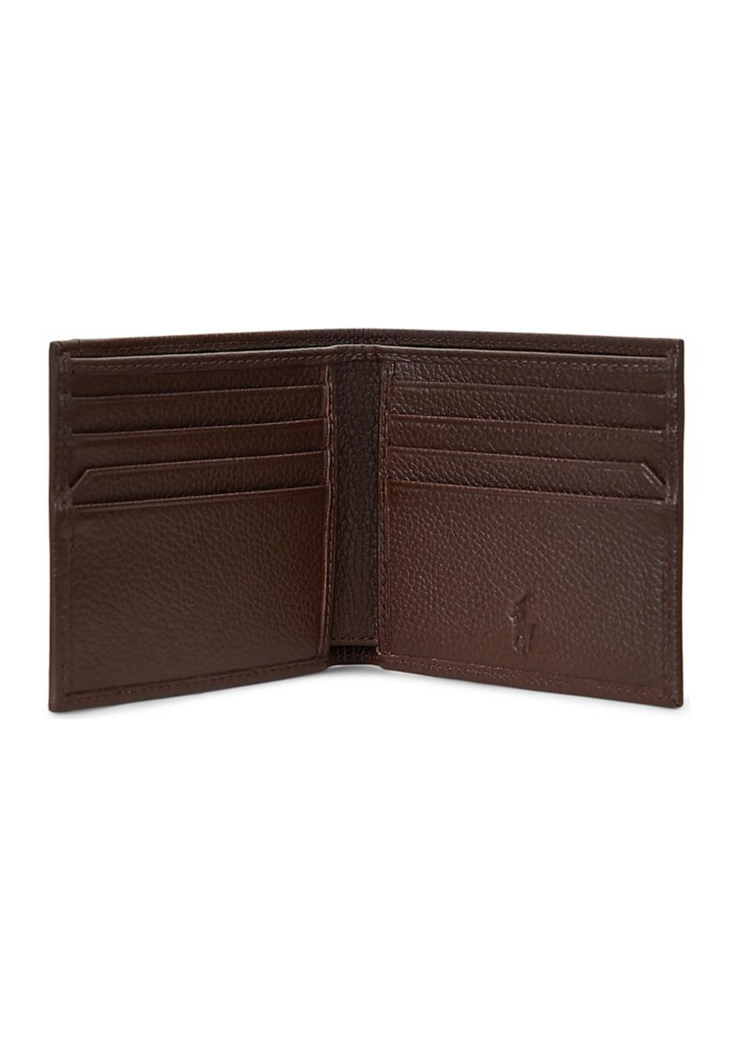 Pebbled Leather Billfold Wallet