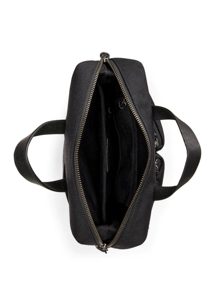 Leather-Trim Convertible Backpack-Tote