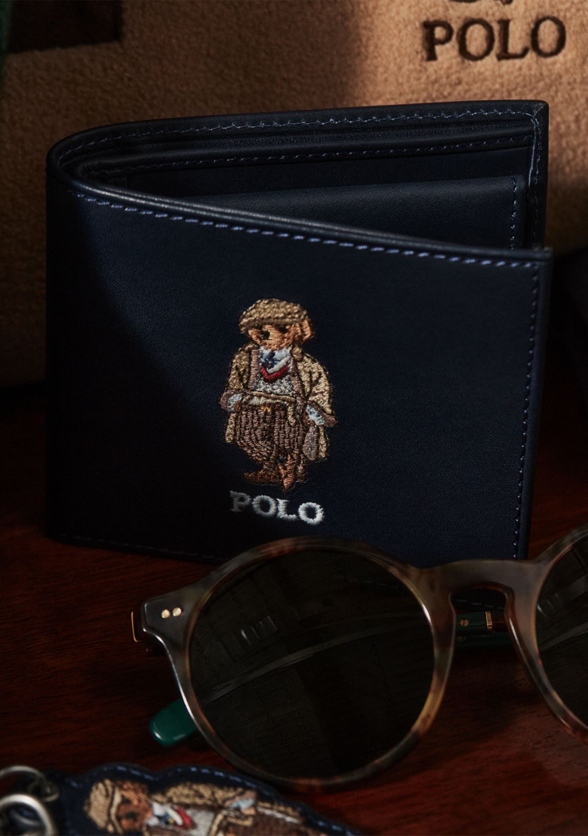 Polo Bear Leather Billfold Wallet