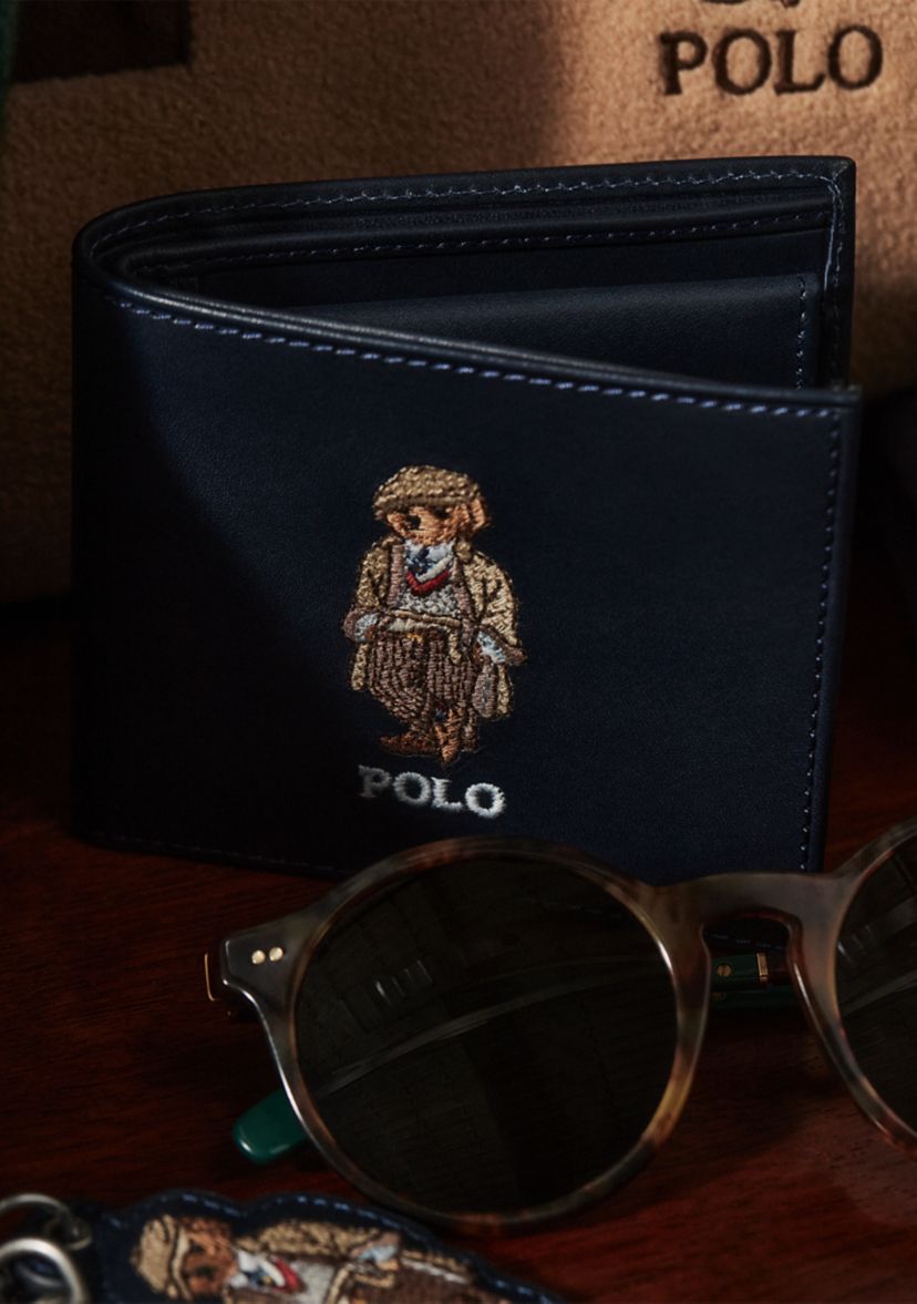 Polo Bear Leather Billfold Wallet