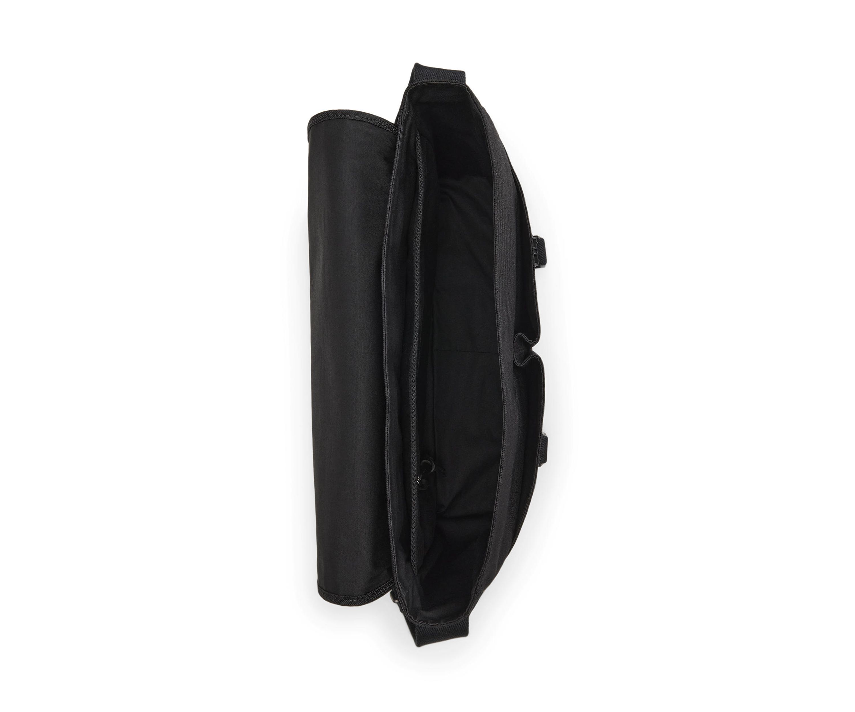 Leather-Trim Travel Messenger Bag