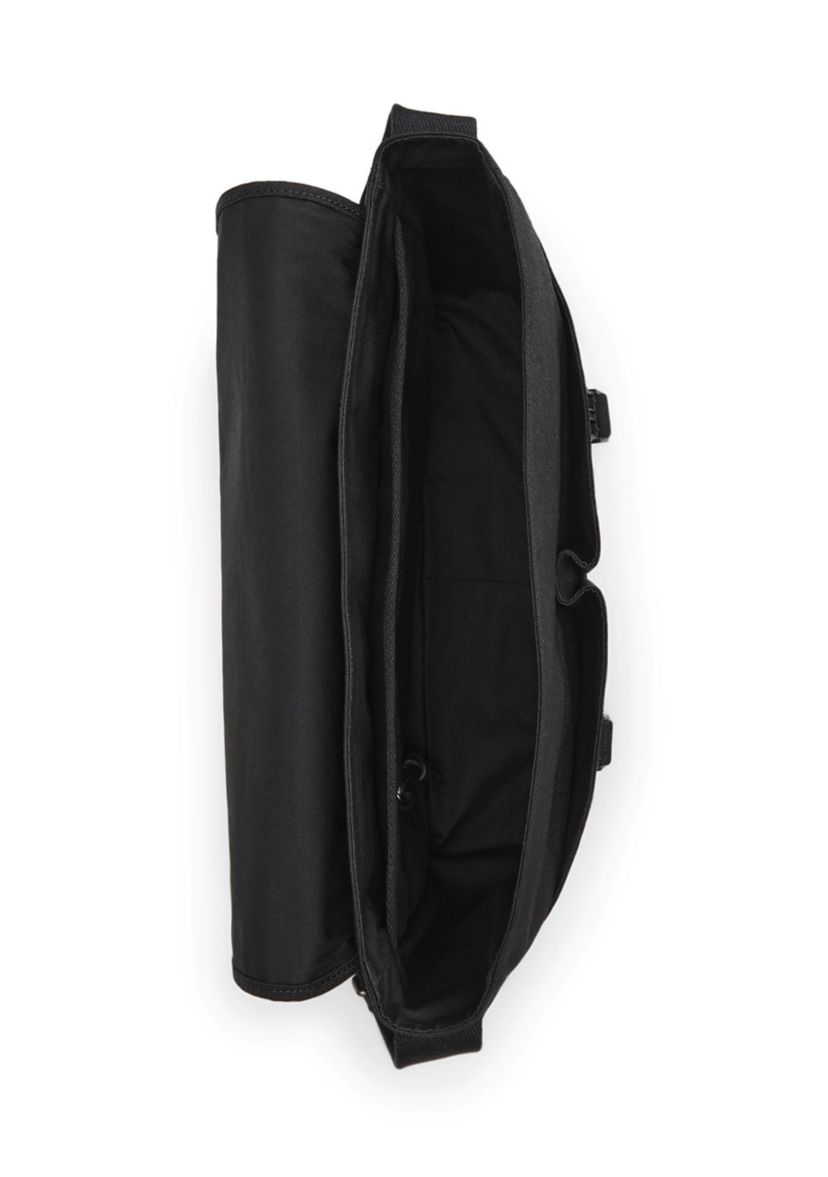 Leather-Trim Travel Messenger Bag