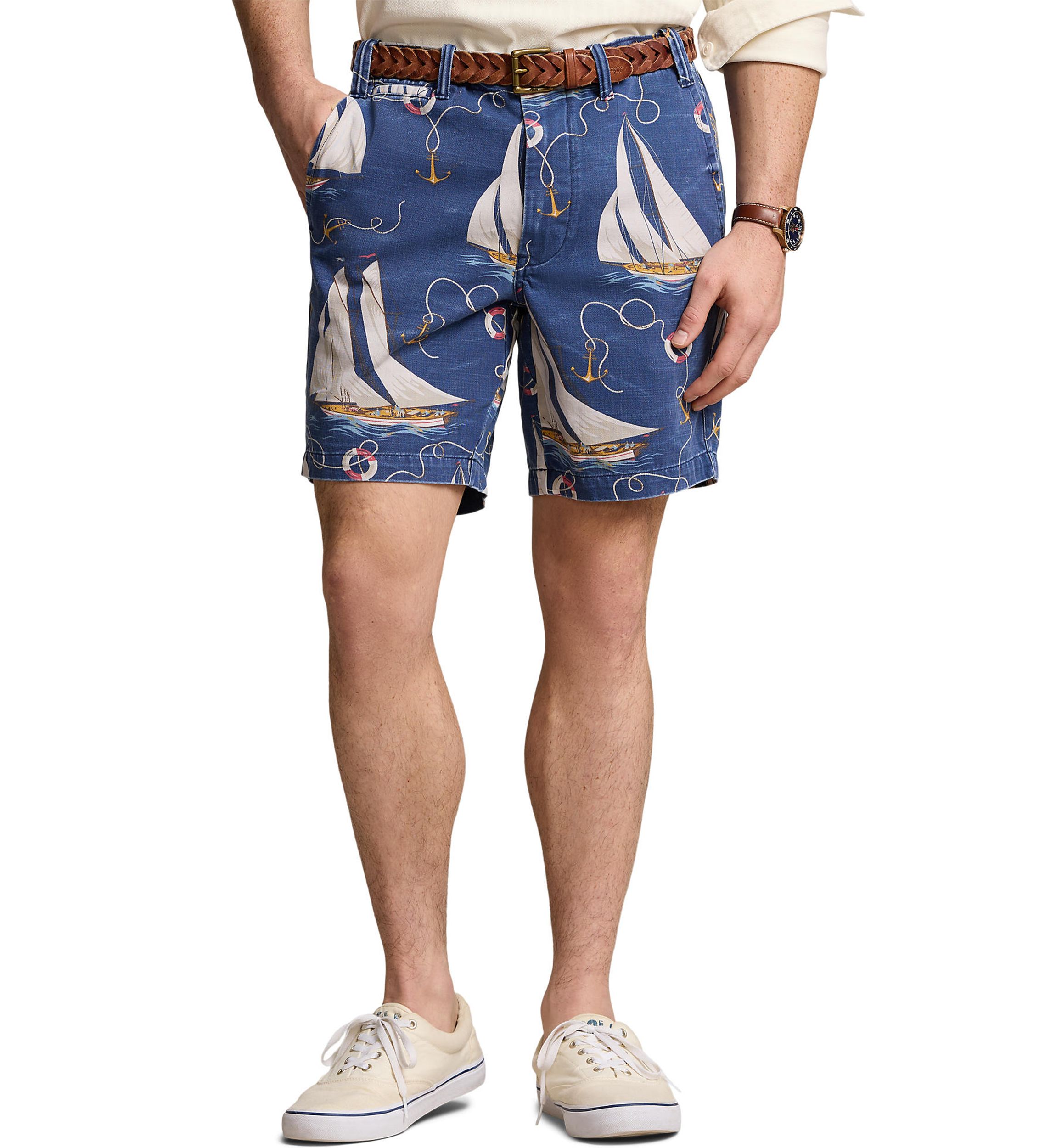8-Inch Straight Fit Sailboat Twill Shorts